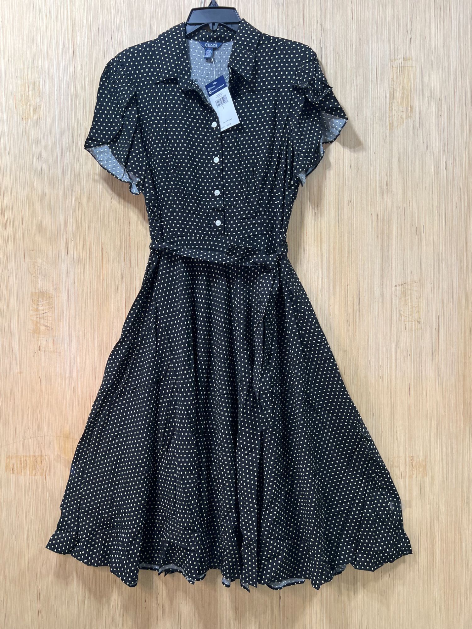 Chaps Chaps- Women's Casual Bohemian Midi Dress V-Neck With Wavy S Size L / US 10 / IT 46 - 2 Thumbnail