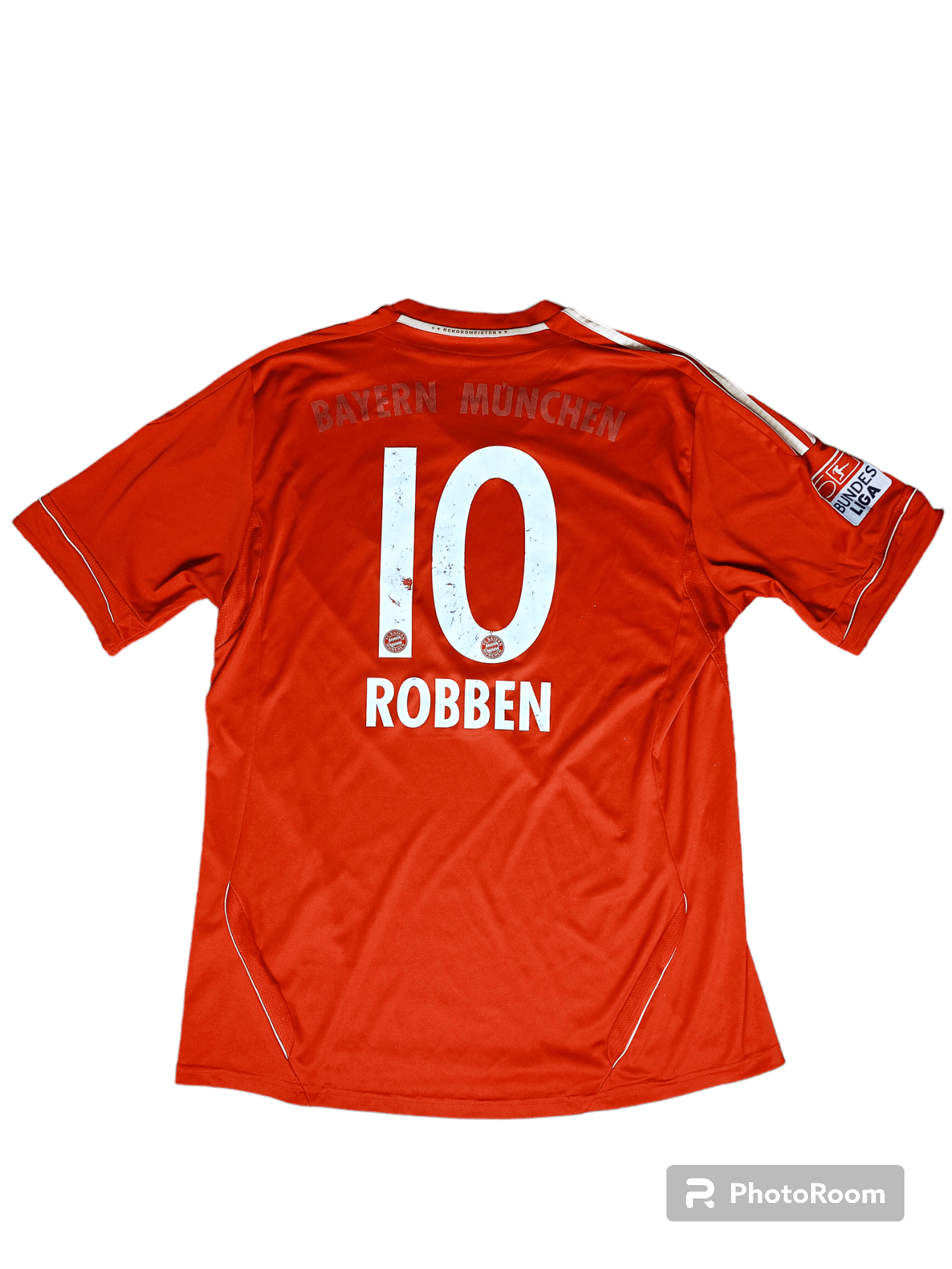 image of Adidas x Soccer Jersey Arjen Robben Bayern Munich 2013 2014 Jersey Soccer in Red, Men's (Size XL)