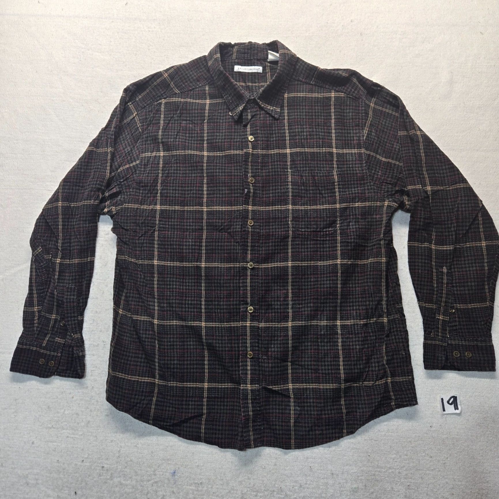 Vintage VINTAGE Knightsbridge Shirt Black Plaid Flannel Button-Up Adult XL Knit/Cotton Casual Workwear Men’s XL Plaid 90s? (No extra) Size US XL / EU 56 / 4 - 2 Thumbnail