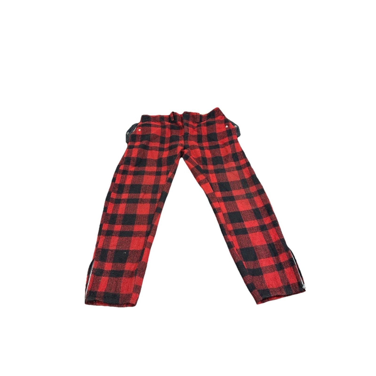 Vintage Vintage Thermo King Wool Plaid Pants Red Black Warm Winter L Size US 36 / EU 52 - 1 Thumbnail