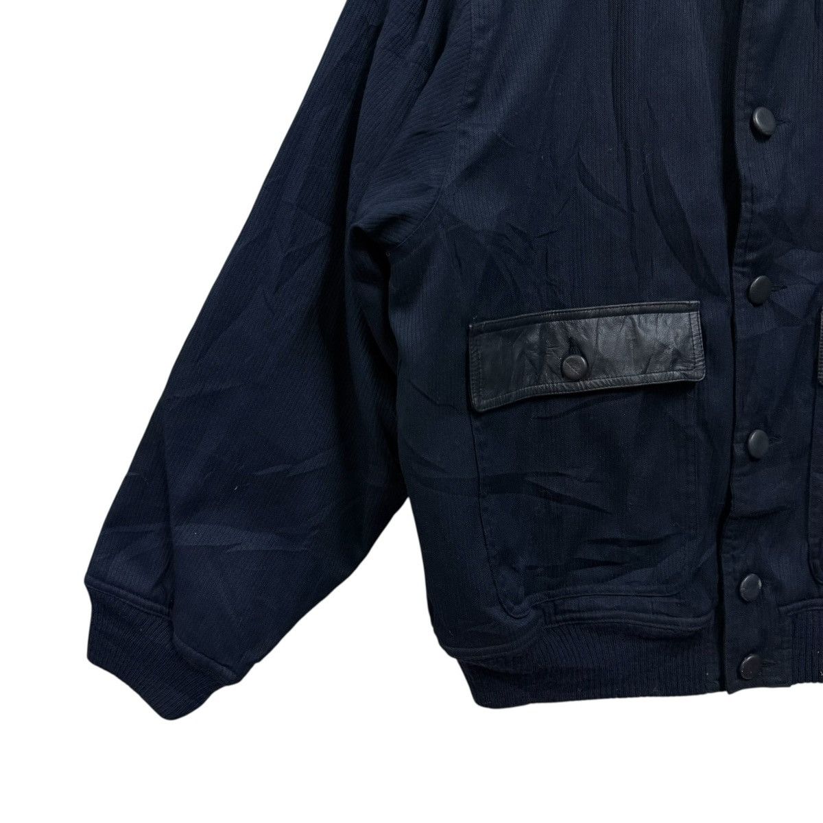 Vintage Vintage Suntory Coffee Boss Bomber Jacket Leather Dark Blue Size US XL / EU 56 / 4 - 5 Thumbnail