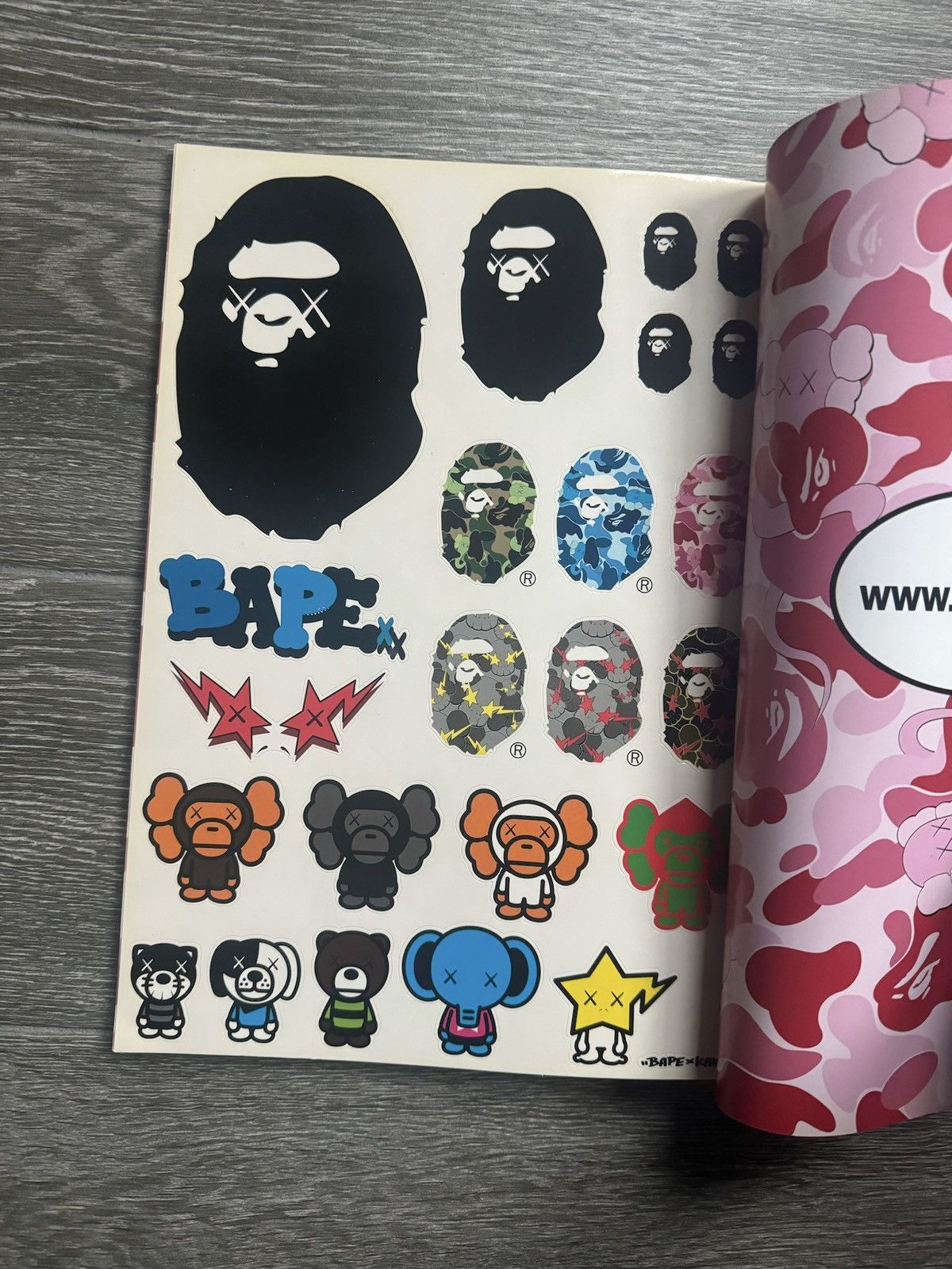 Bape A Bathing Ape BAPE 2005 S/S Collection Ver.1.1 Kaws Stickers Size ONE SIZE - 3 Thumbnail