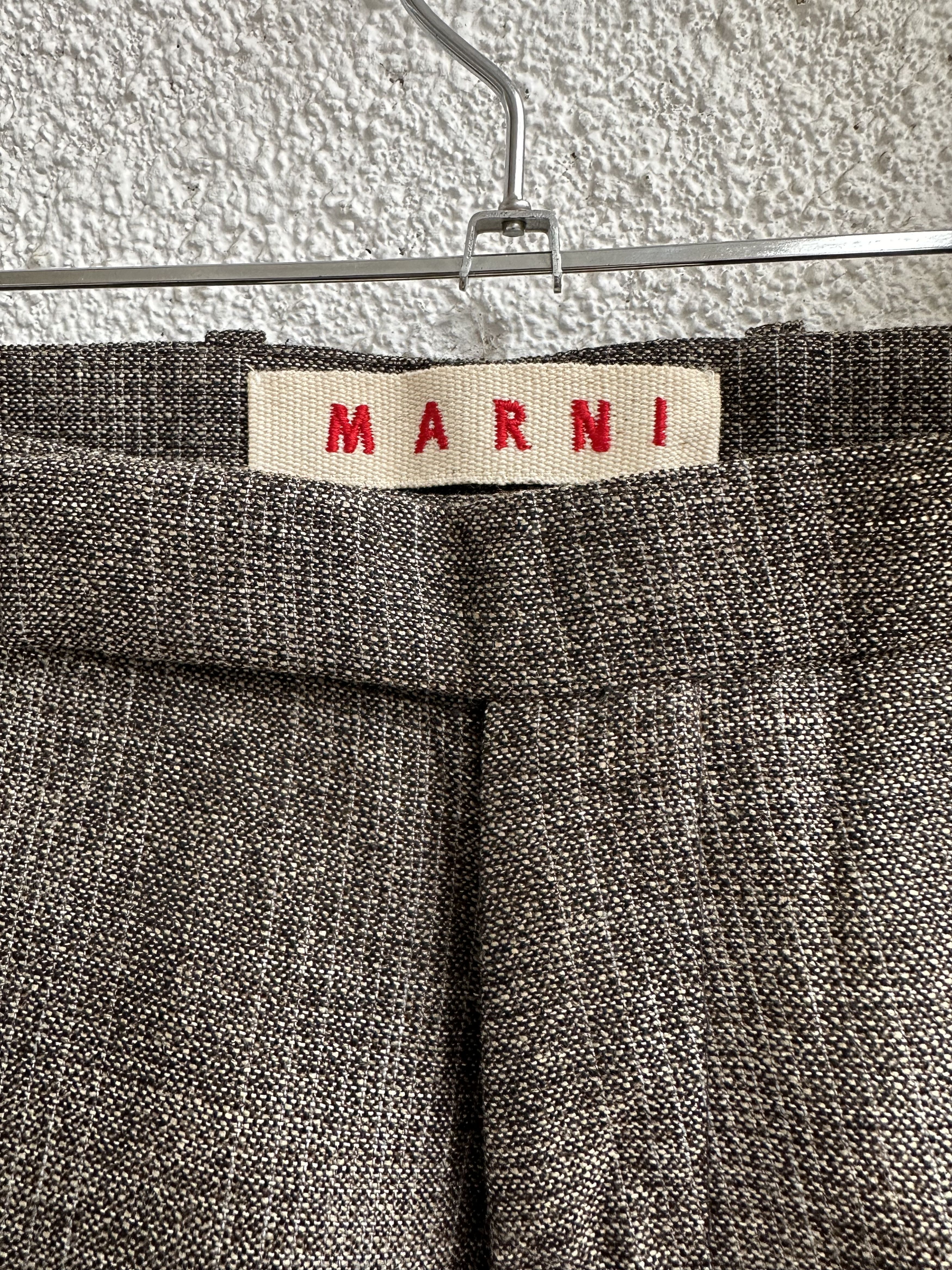 Marni silk blend plaid trousers Size US 32 / EU 48 - 4 Thumbnail