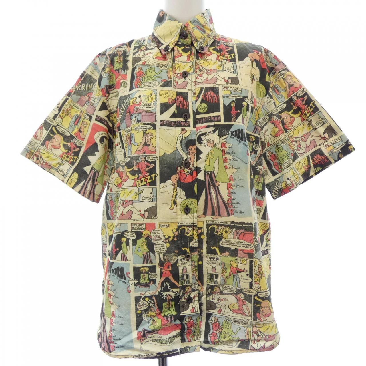 Prada Prada Prada Short Sleeve Shirt Textile Tops P460CM S181 1QAQ DUTY FREE for USA Size ONE SIZE - 1 Thumbnail