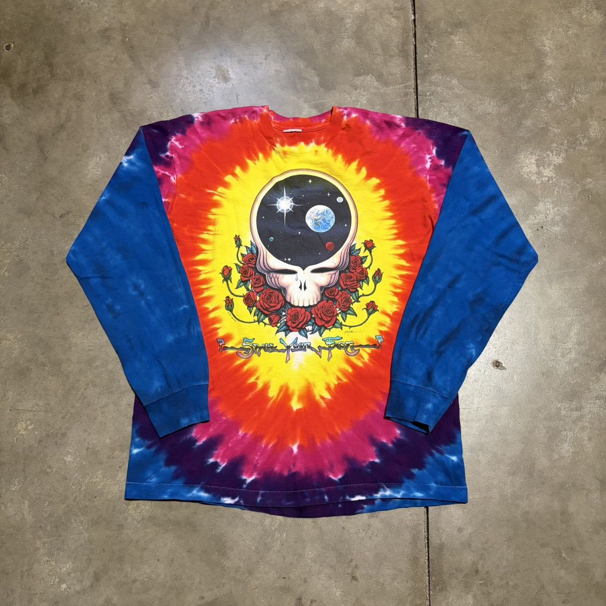 Grateful Dead Vintage Grateful Dead Space Your Face Long Sleeve T shirt Size US XL / EU 56 / 4 - 1 Thumbnail