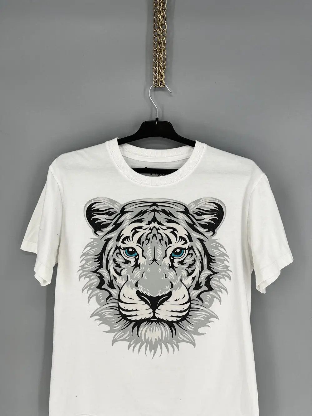 Band Tees × Vintage Vintage Y2K 90s Painted Tiger Face Graphic T-shirt Size US M / EU 48-50 / 2 - 6 Thumbnail