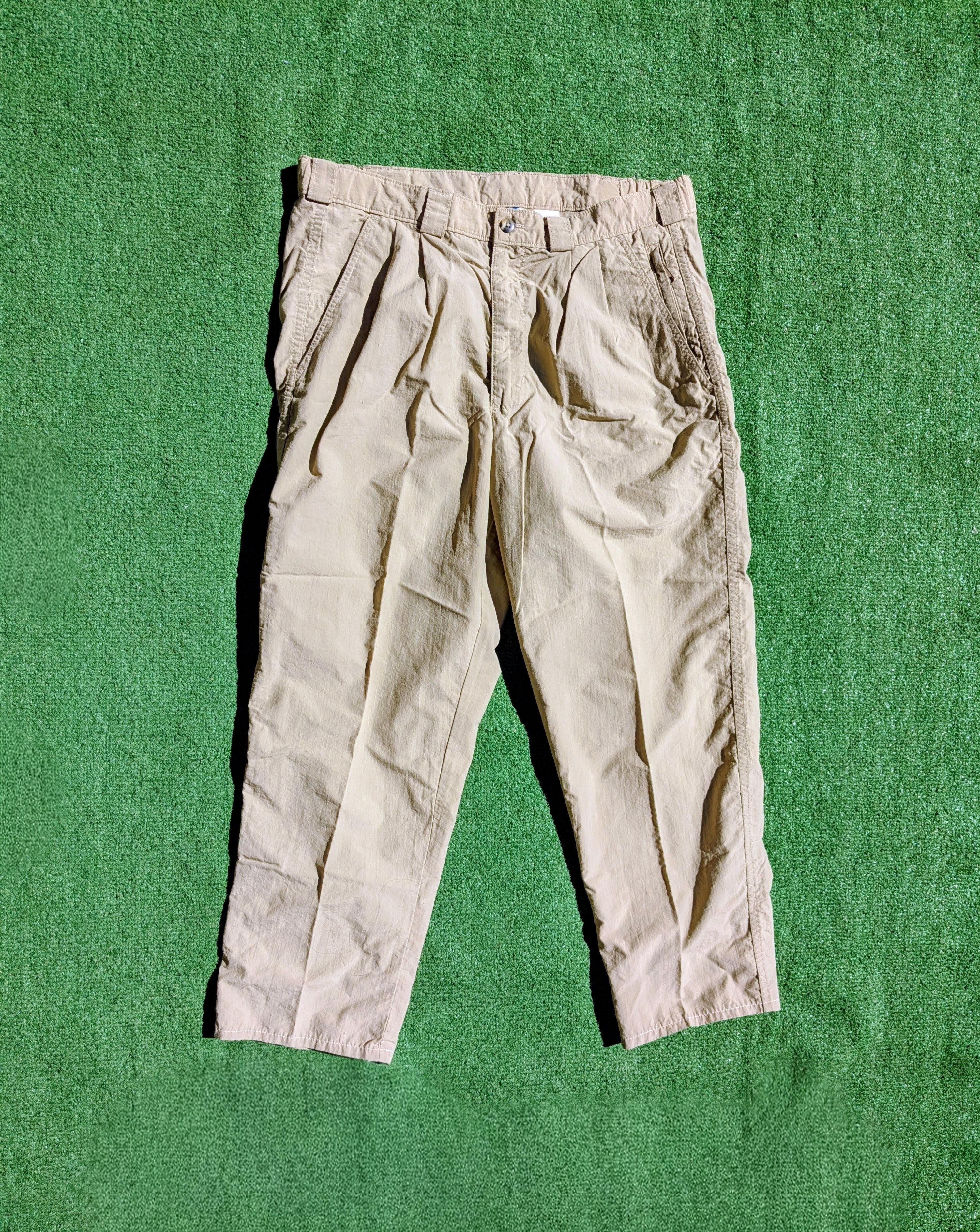 Other TravelSmith Nylon Security Pocket Khaki Pleated USA Pants Size US 32 / EU 48 - 2 Thumbnail