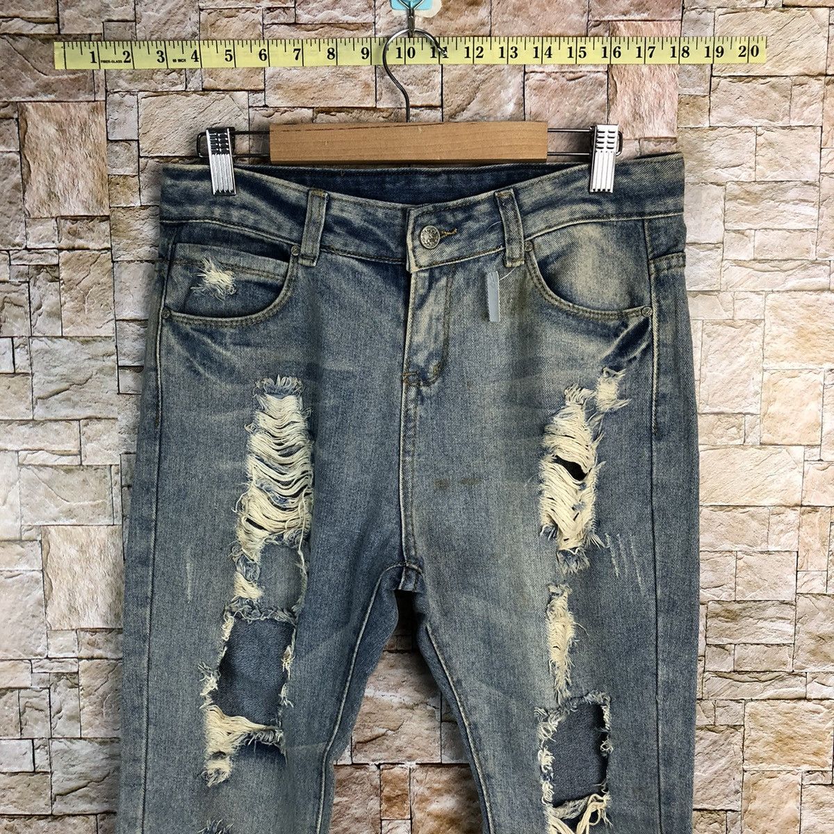 Japanese Brand Zichen Jeans Distressed Denim Pants #A129 Size US 31 - 5 Thumbnail