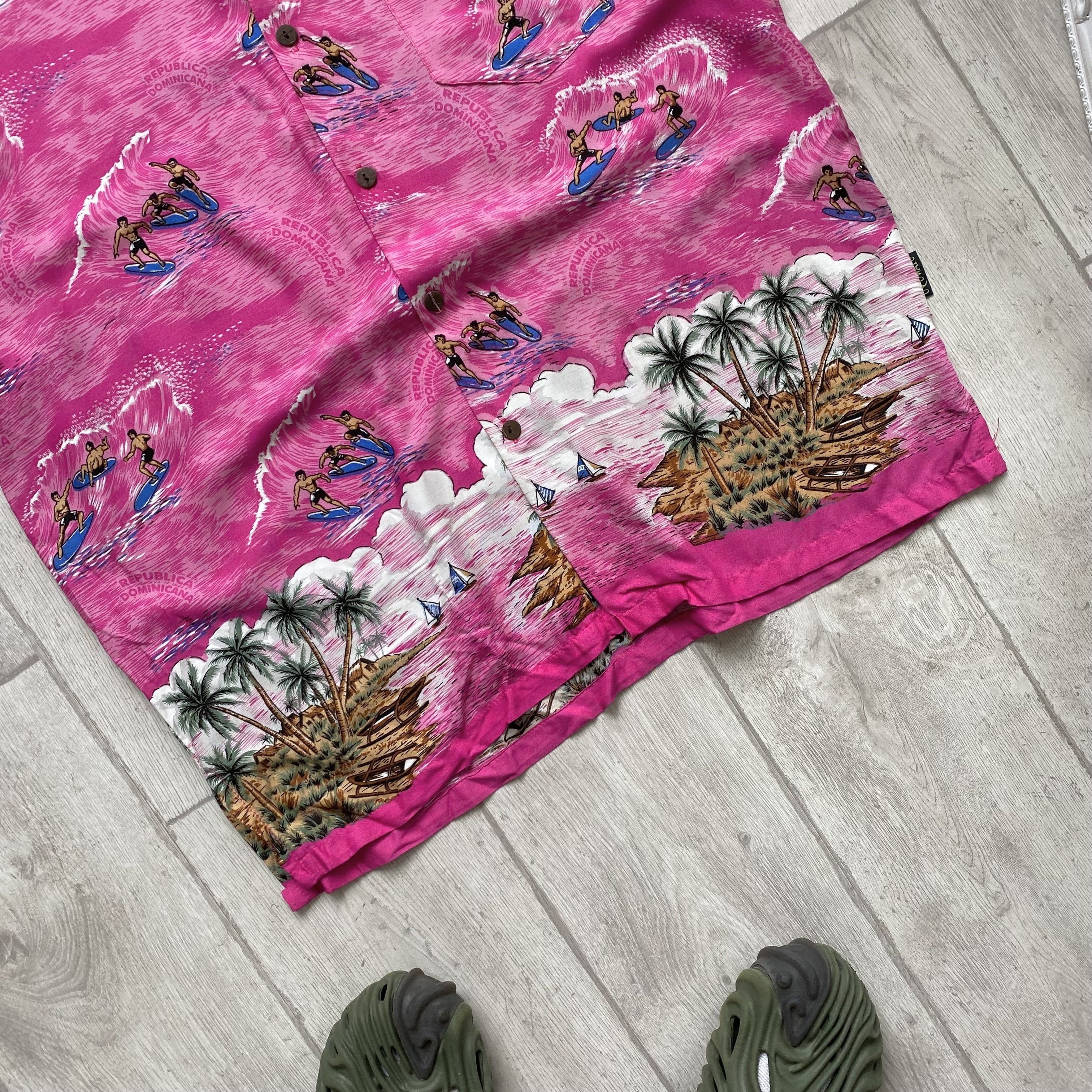 Vintage 🏝️ Vintage 90s Havaiian shirt Short Sleeve Y2K Size US XXL / EU 58 / 5 - 2 Thumbnail