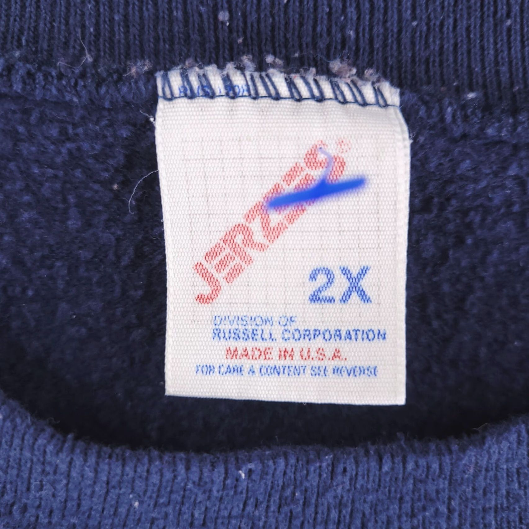 Jerzees VINTAGE Jerzees Sweatshirt Mens 2XL Blue Crewneck Made USA Blank Pullover USA Shirt Mens 2XL Blue Size US XXL / EU 58 / 5 - 3 Thumbnail