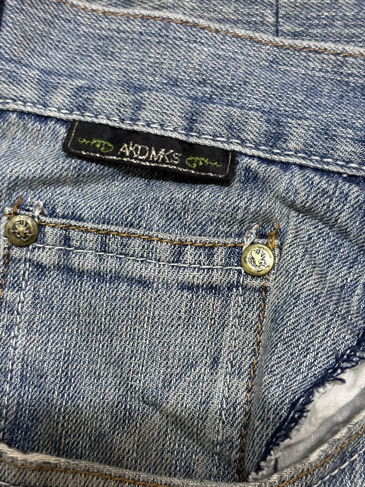 Akademiks Vintage Akademiks Baggy Skater Distressed Denim Size US 37 - 10 Thumbnail