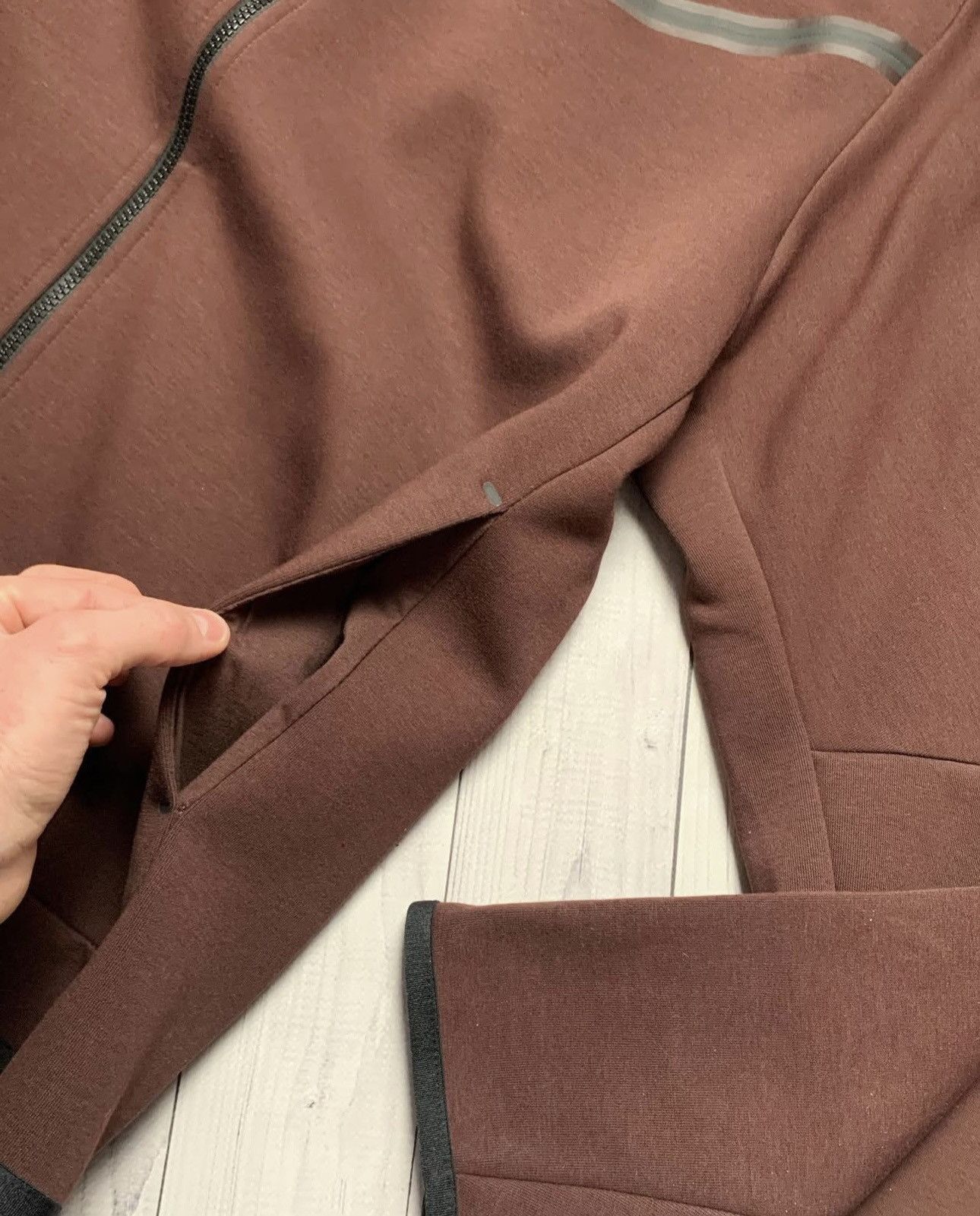 Nike × Vintage Nike Tech Fleece tracksuit drill size M,XL rare brown Size US XL / EU 56 / 4 - 5 Thumbnail