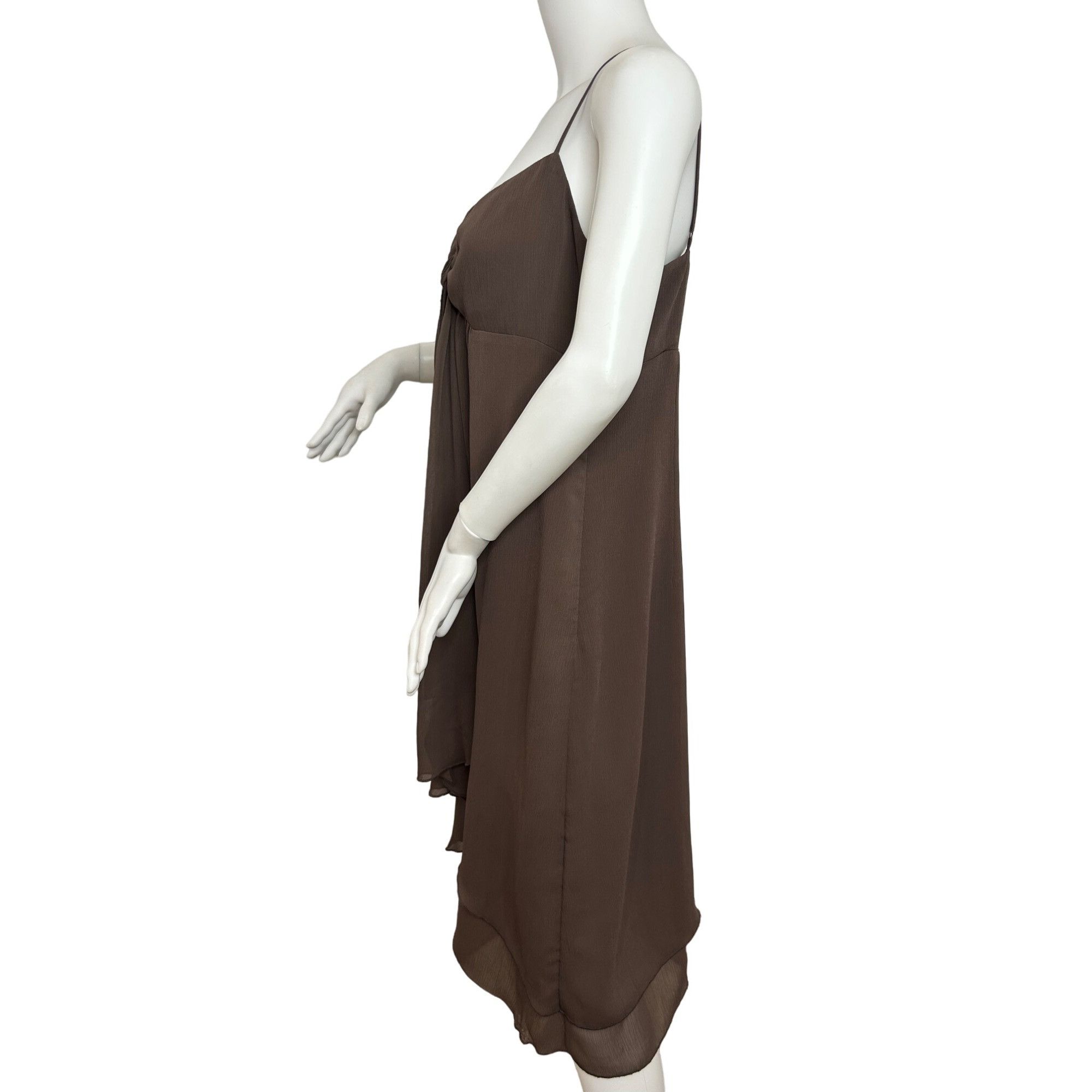Michael Kors Michael Kors Dress Brown 10 Tiered Sleeveless Bow Tie Adjust Size L / US 10 / IT 46 - 3 Thumbnail