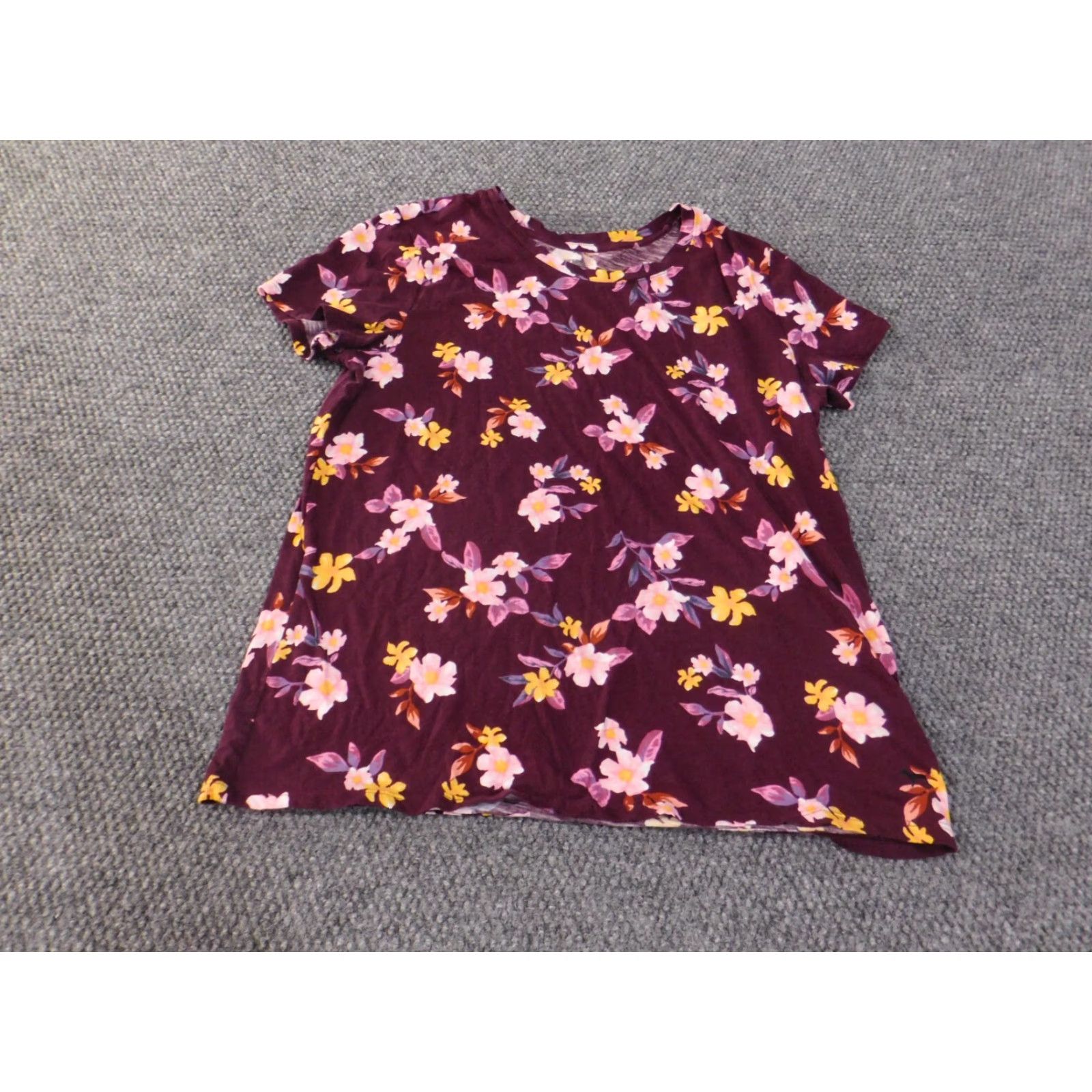 Victoria's Secret Victoria's Secret Pink Shirt Blouse Womens L Purple Floral Coastal Casual Dog Trim Size L / US 10 / IT 46 - 2 Thumbnail