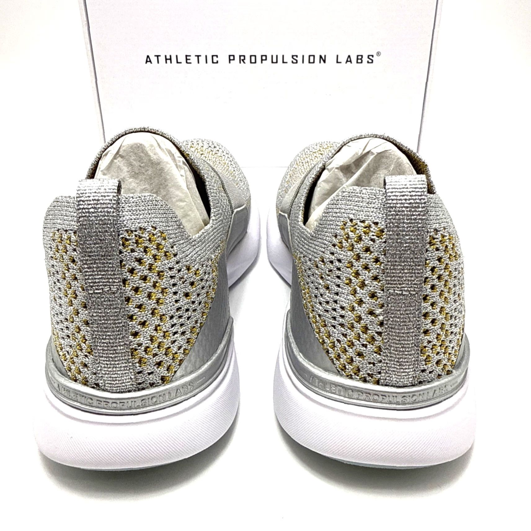 Vintage APL Techloom Bliss Womens Sneaker 5.5 Metallic Silver 24K White NWT Box Size US 6 / IT 36 - 4 Thumbnail