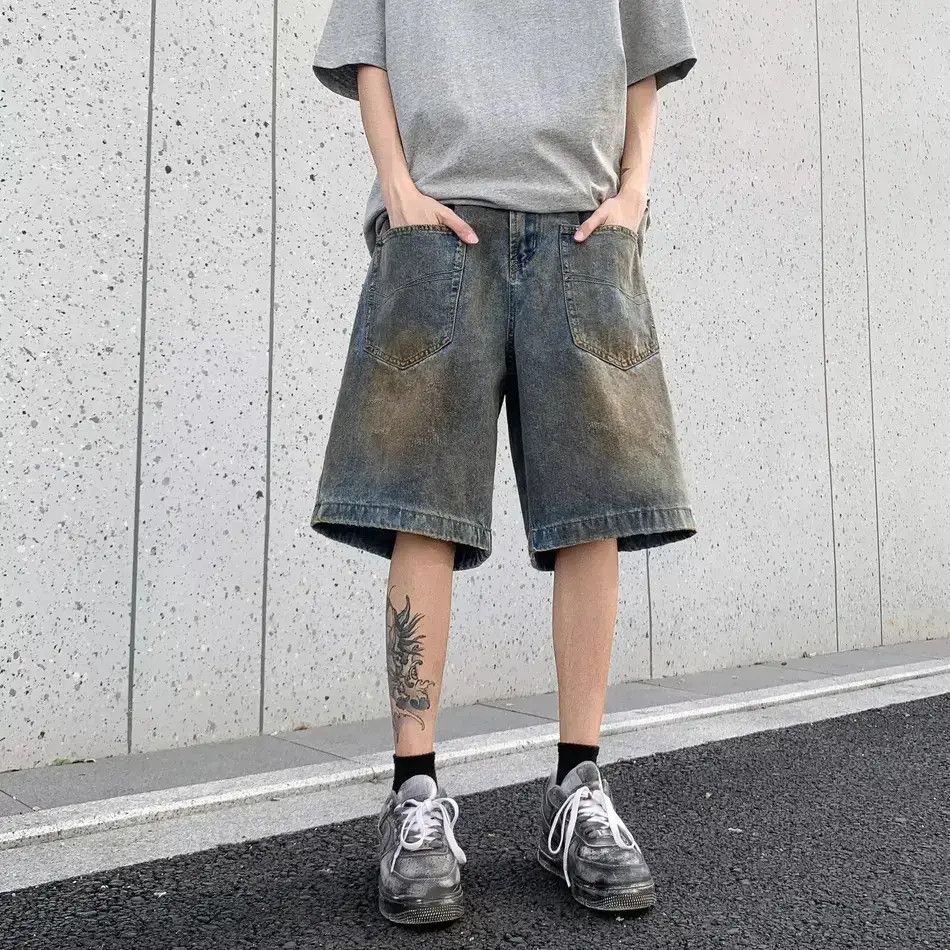 Japanese Brand Retro loose wide leg denim shorts Size US 32 / EU 48 - 1 Thumbnail