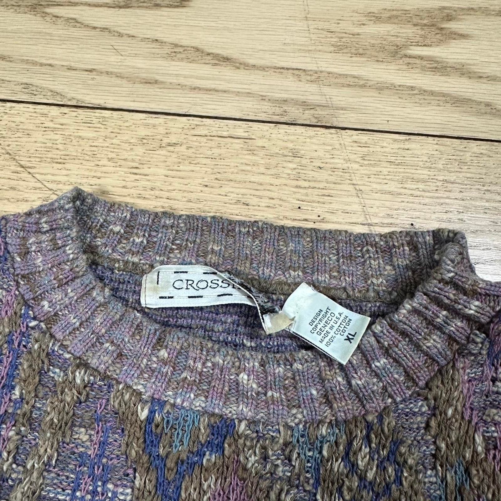 Vintage Vintage textured knit sweater Size US XL / EU 56 / 4 - 3 Thumbnail