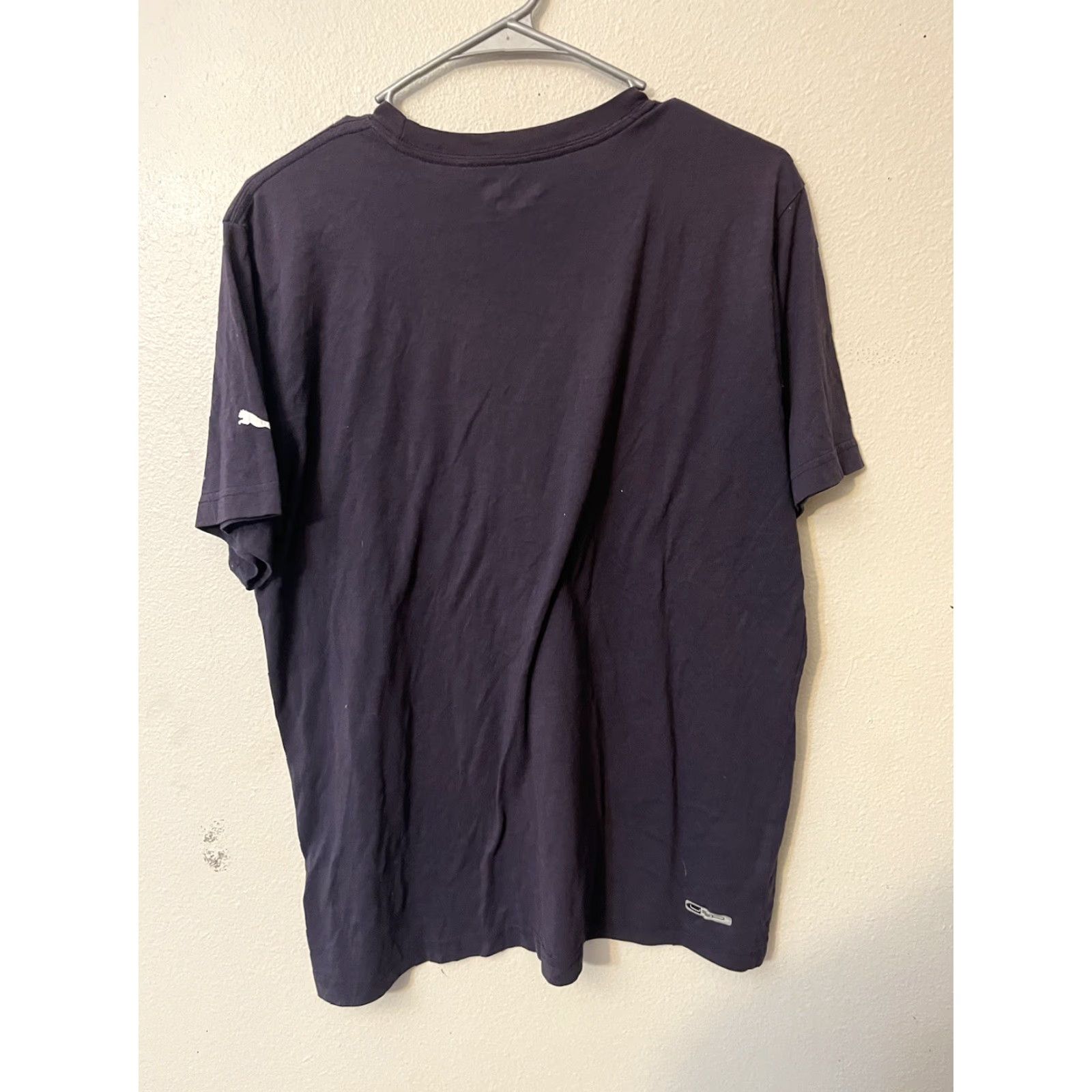 Puma Puma Men T-Shirt Medium Blue Logo Graphic Crew Neck Short Sleeve Regular Fit, Puma logo, Animal Print, Logo, Cotton Blend, Men, T-Shirt, 90s? Size US M / EU 48-50 / 2 - 3 Thumbnail