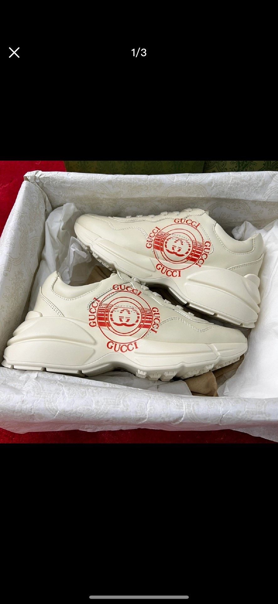 Gucci Gucci Men's Record Style Dad Shoes Size US 7 / EU 40 - 1 Thumbnail