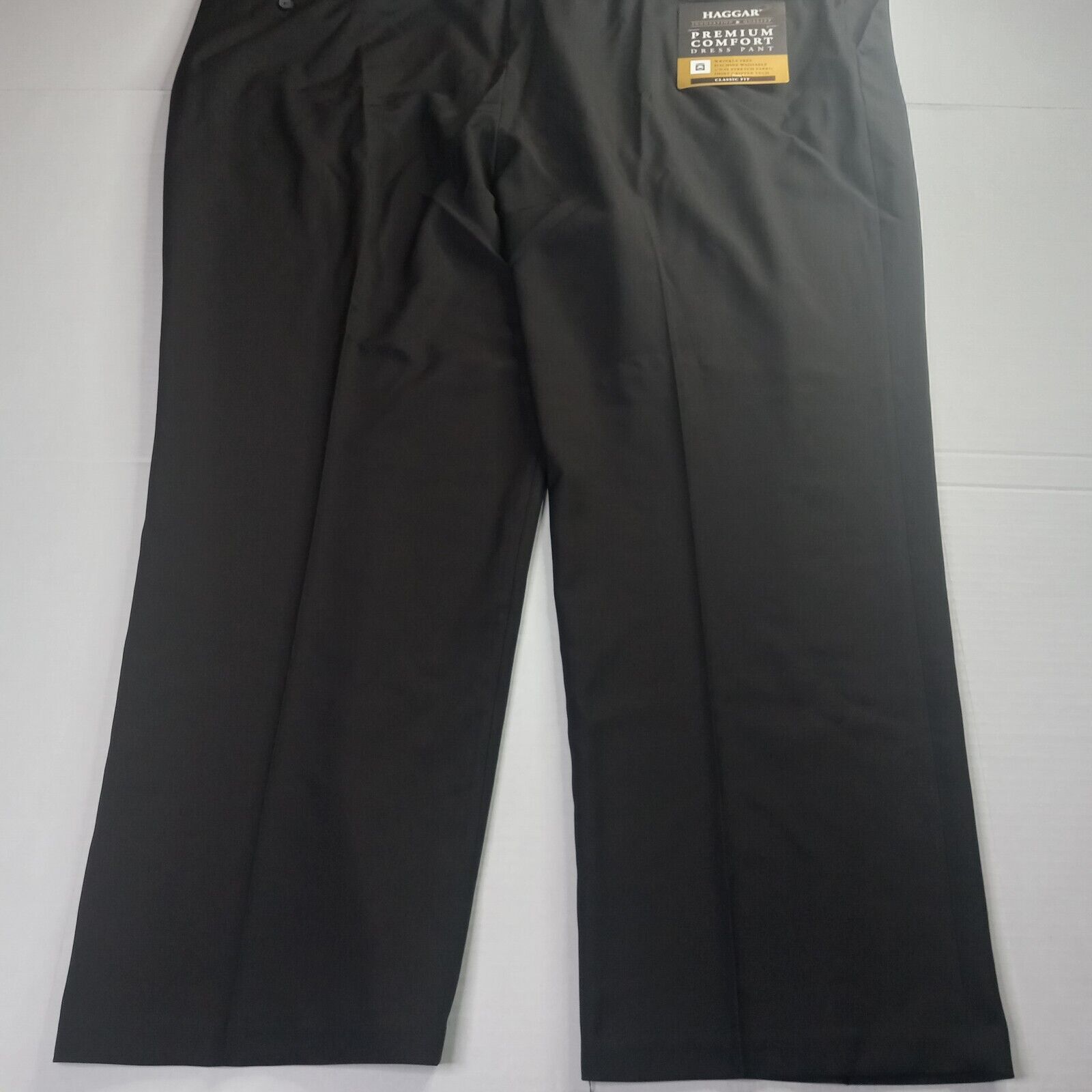 Haggar Haggar Premium Dress Pants Men's 54x30 Black Classic-Fit Size US 44 / EU 60 - 7 Thumbnail