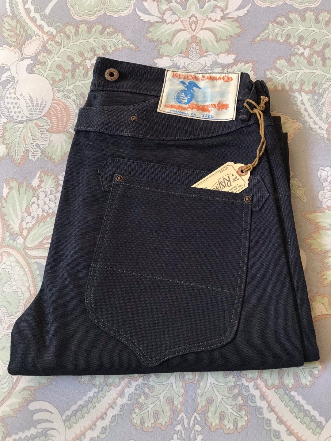Rising Sun & Co. Rising Sun Blacksmith Navy Canvas Work Pants Size US 29 - 1 Thumbnail