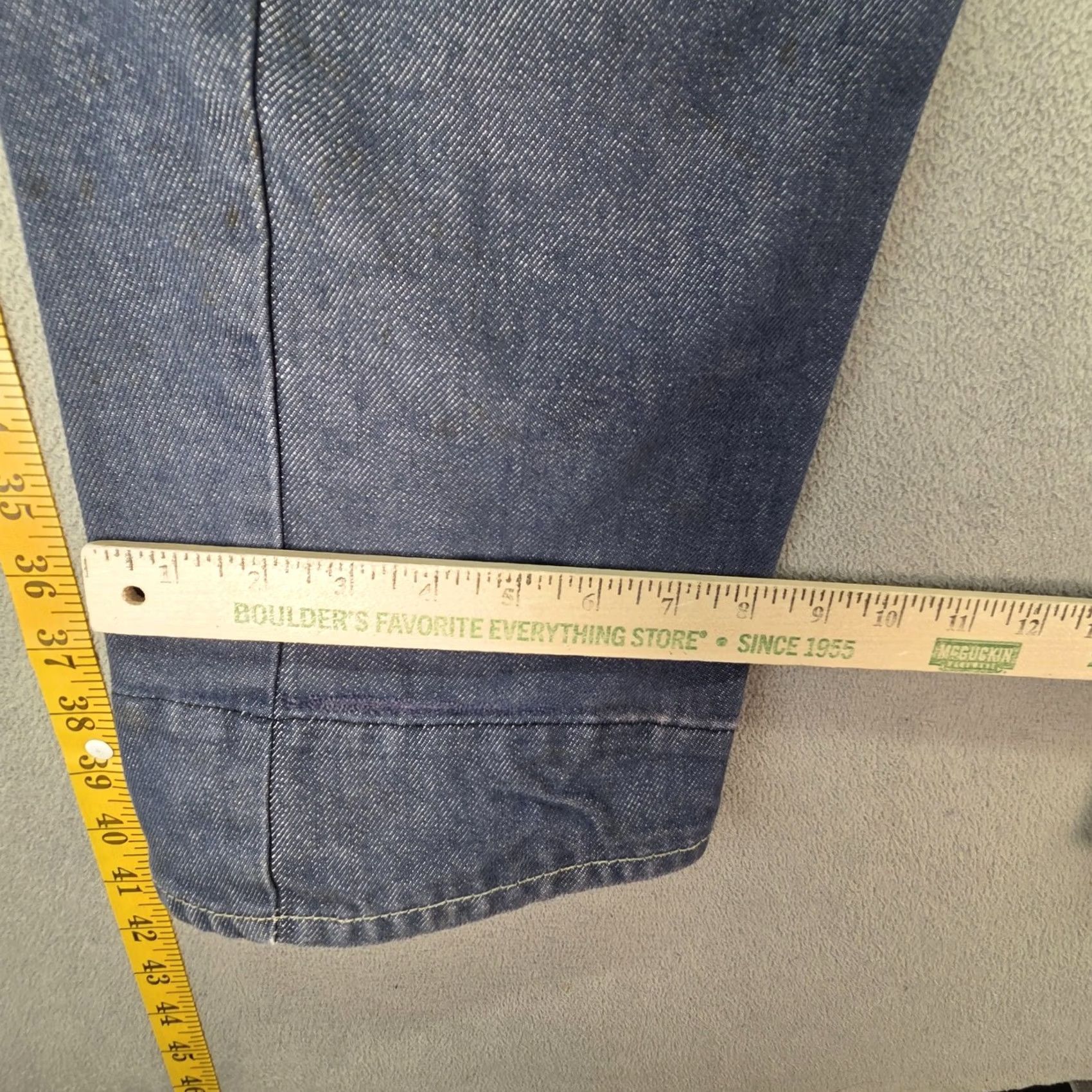 Levi's Levi's Jeans Mens Blue Medium Wash Straight 29x30 Distressed Pockets Button Denim VTG? Size US 29 - 5 Thumbnail