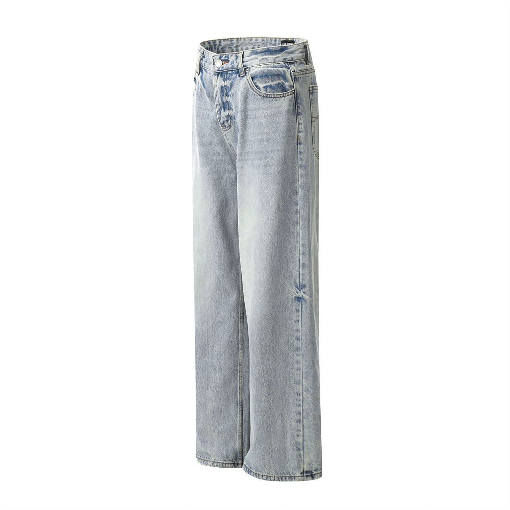 Japanese Brand × Jean Washed Light Blue Men's Vintage Distressed Loose Jeans Size US 32 / EU 48 - 2 Thumbnail