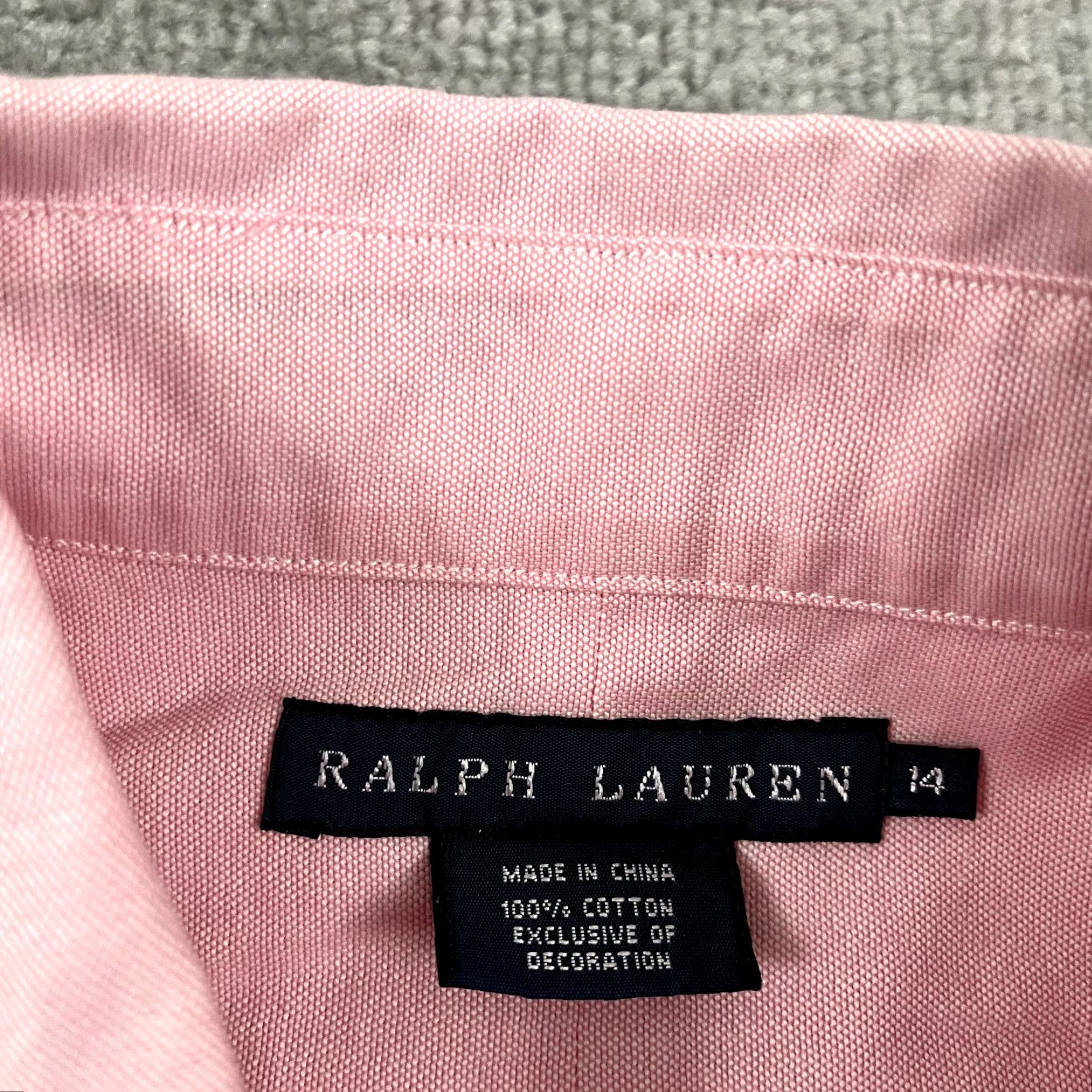 Ralph Lauren RALPH LAUREN Button-Up Shirt Adult Size 14 Pink Embroidered Crown Crest Casual Long Sleeve Classic Mens Size XL / US 12-14 / IT 48-50 - 4 Thumbnail