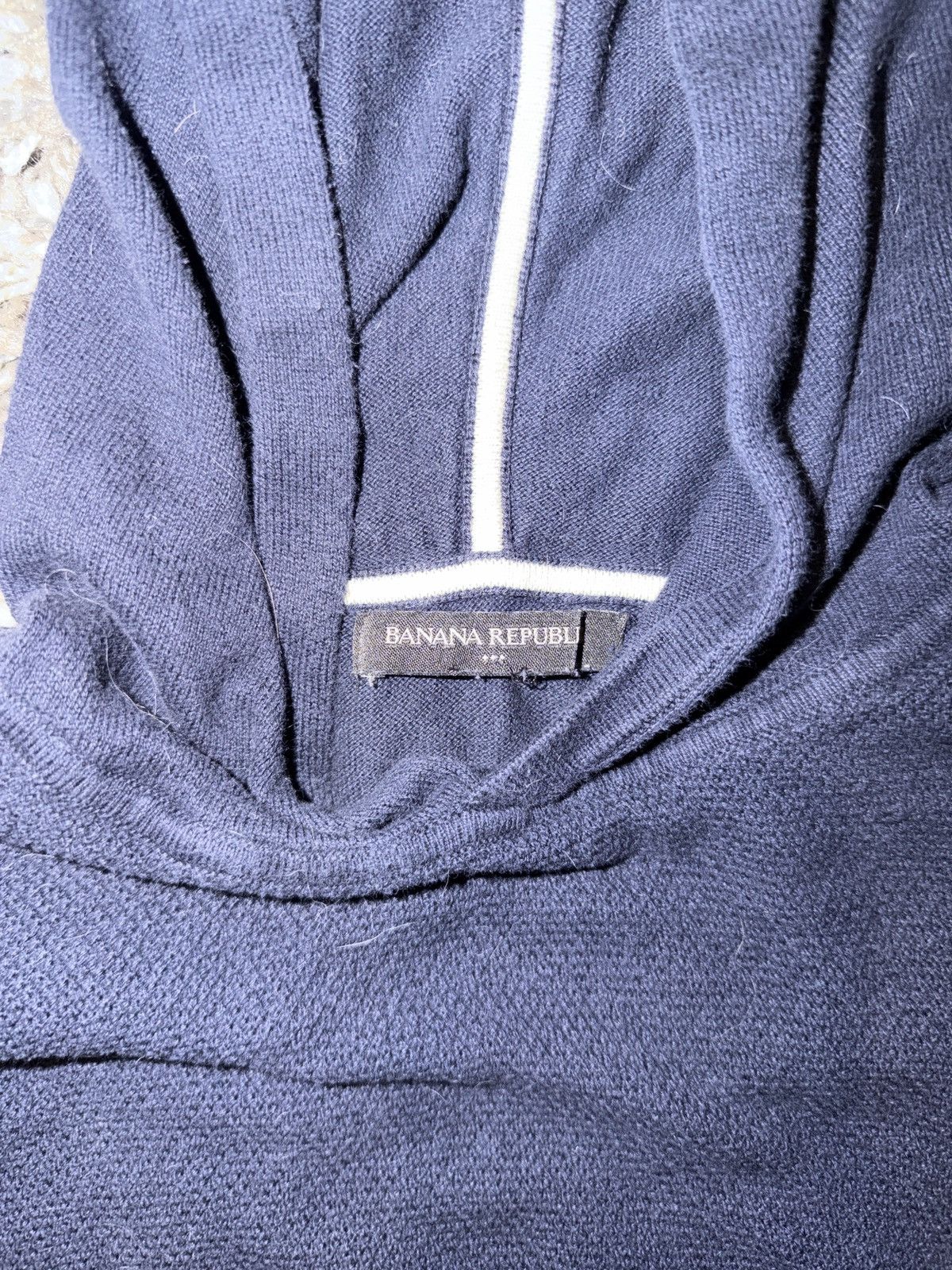 Banana Republic Navy Blue Banana Republic Knitted Hoodie Size US M / EU 48-50 / 2 - 2 Thumbnail