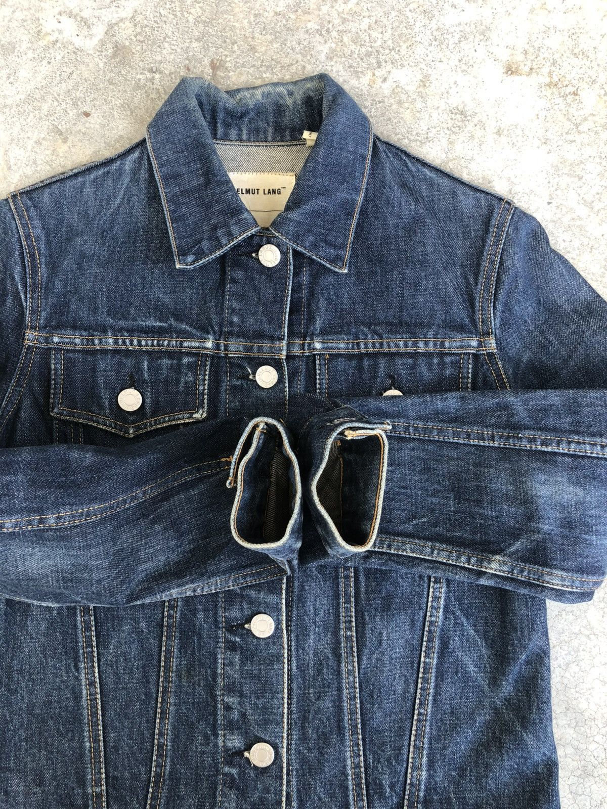 Helmut Lang Helmut Lang Denim Jacket Classic Denim Distressed Size US XS / EU 42 / 0 - 9 Thumbnail