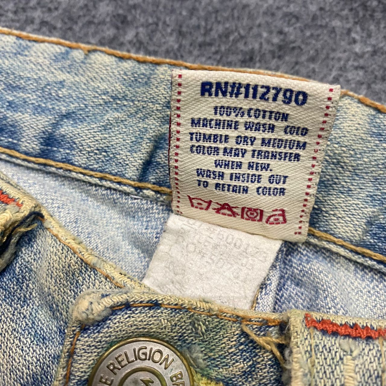True Religion 💥Flare💥Vintage True Religion Distressed Denim Size US 30 / EU 46 - 13 Thumbnail