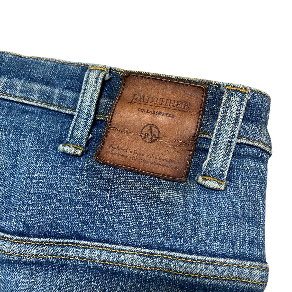 Japanese Brand Fadthree Denim Biker Jeans Stretch Size US 30 / EU 46 - 13 Thumbnail