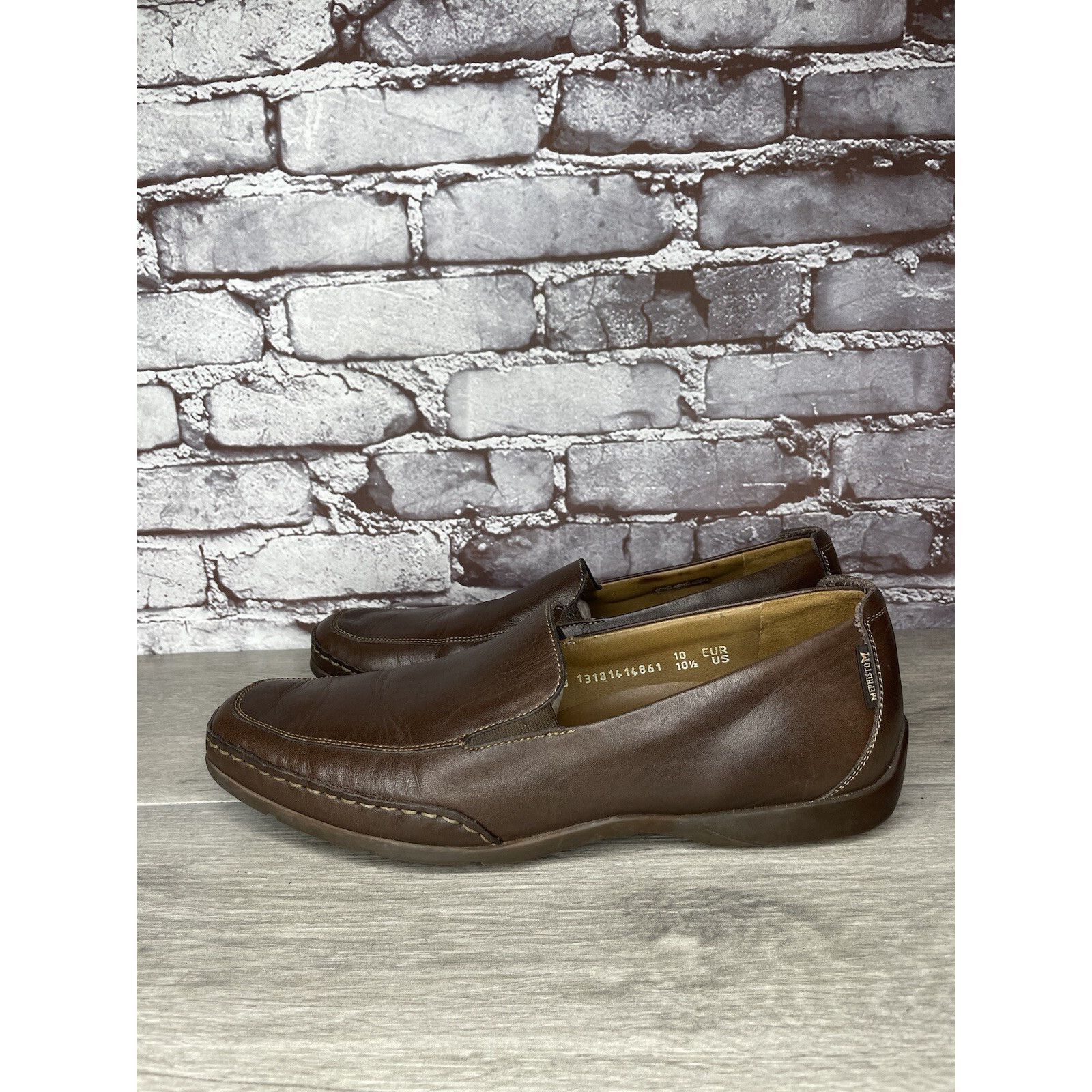 Mephisto Mephisto Loafers Men Sz 10.5 Brown Leather Slip On Moc Cool Size US 10.5 / EU 43-44 - 1 Thumbnail