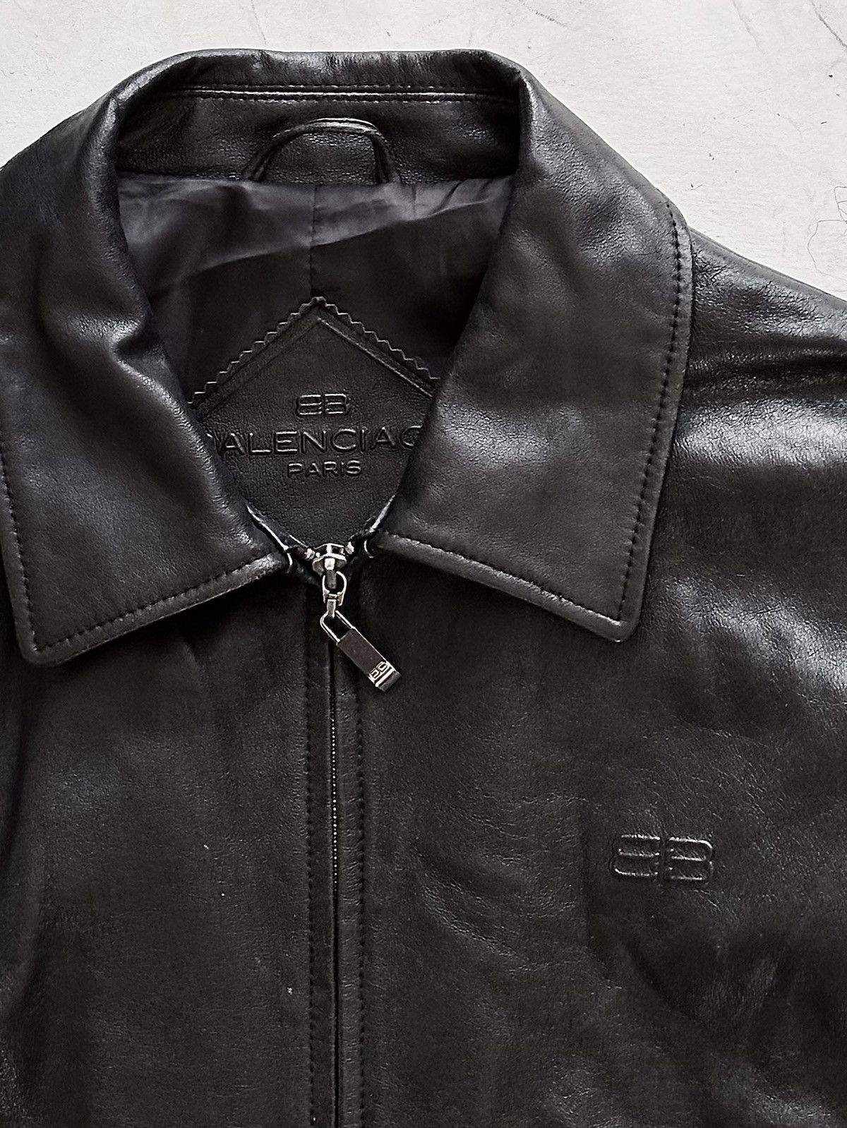 Balenciaga Balenciaga 1997 Vintage Leather Jacket Size US L / EU 52-54 / 3 - 3 Thumbnail