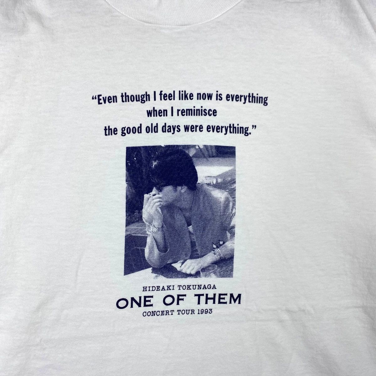 Vintage Vintage 1993 HIDEAKI TOKUNAGA Japan Solo Singer Tour Tee Size L / US 10 / IT 46 - 3 Thumbnail