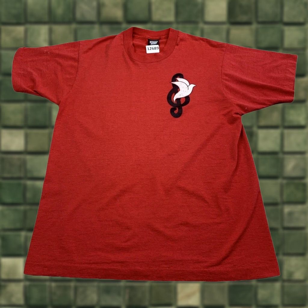 Vintage VINTAGE Screen Stars Best T-Shirt Music Note Graphic Red Crew Neck Short Sleeve L Mens Size US L / EU 52-54 / 3 - 1 Thumbnail
