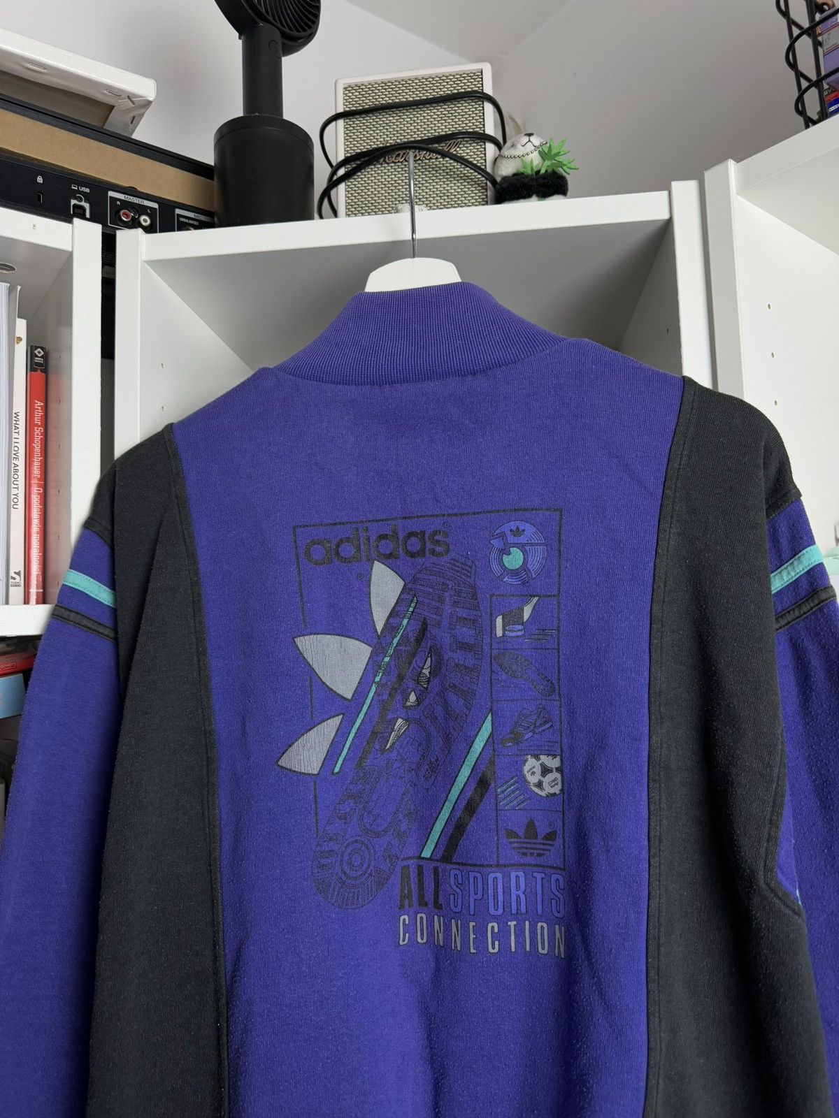 Adidas × Vintage Vintage 90s Adidas 1/4 zip sweatshirt L blockcore football Size US L / EU 52-54 / 3 - 5 Thumbnail