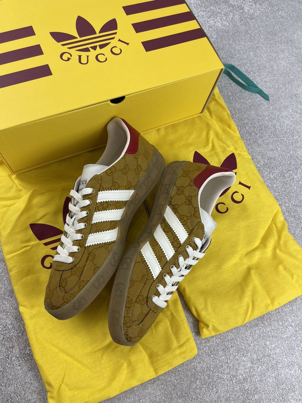 Adidas × Gucci Adidas x Gucci Gazelle GG Monogram Sneakers Size 39 1/3 Size US 7.5 / IT 37.5 - 8 Thumbnail