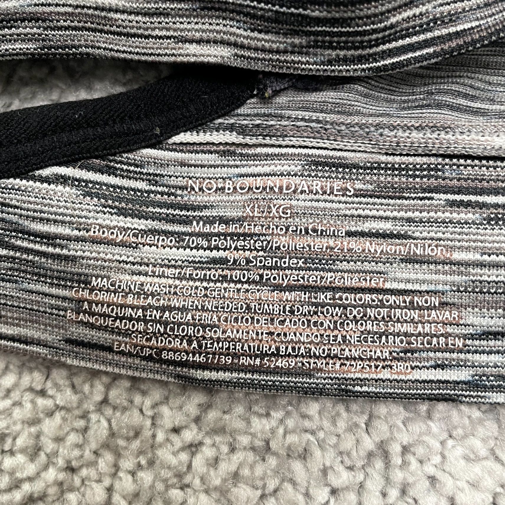 Vintage No Boundaries Bralette Bra Womens XL Heather Gray Adjustable Padded Wireless One Size Nylon Blend Gray 2010s Classic Mens/ Womens? Size ONE SIZE - 5 Thumbnail