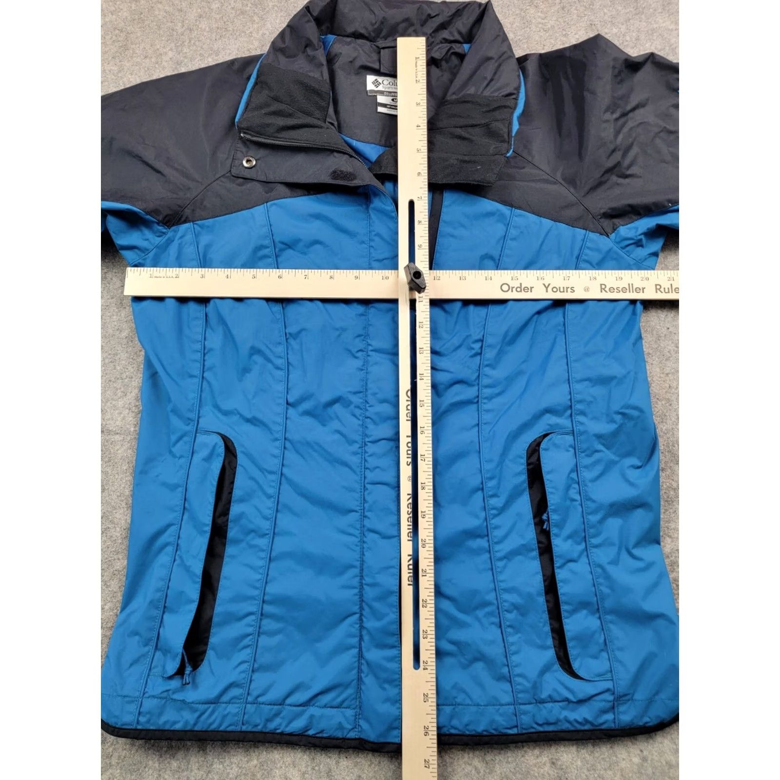 Vintage Columbia Interchange Jacket Womens Medium Blue Black Shell Water Resistant Size M / US 6-8 / IT 42-44 - 2 Thumbnail