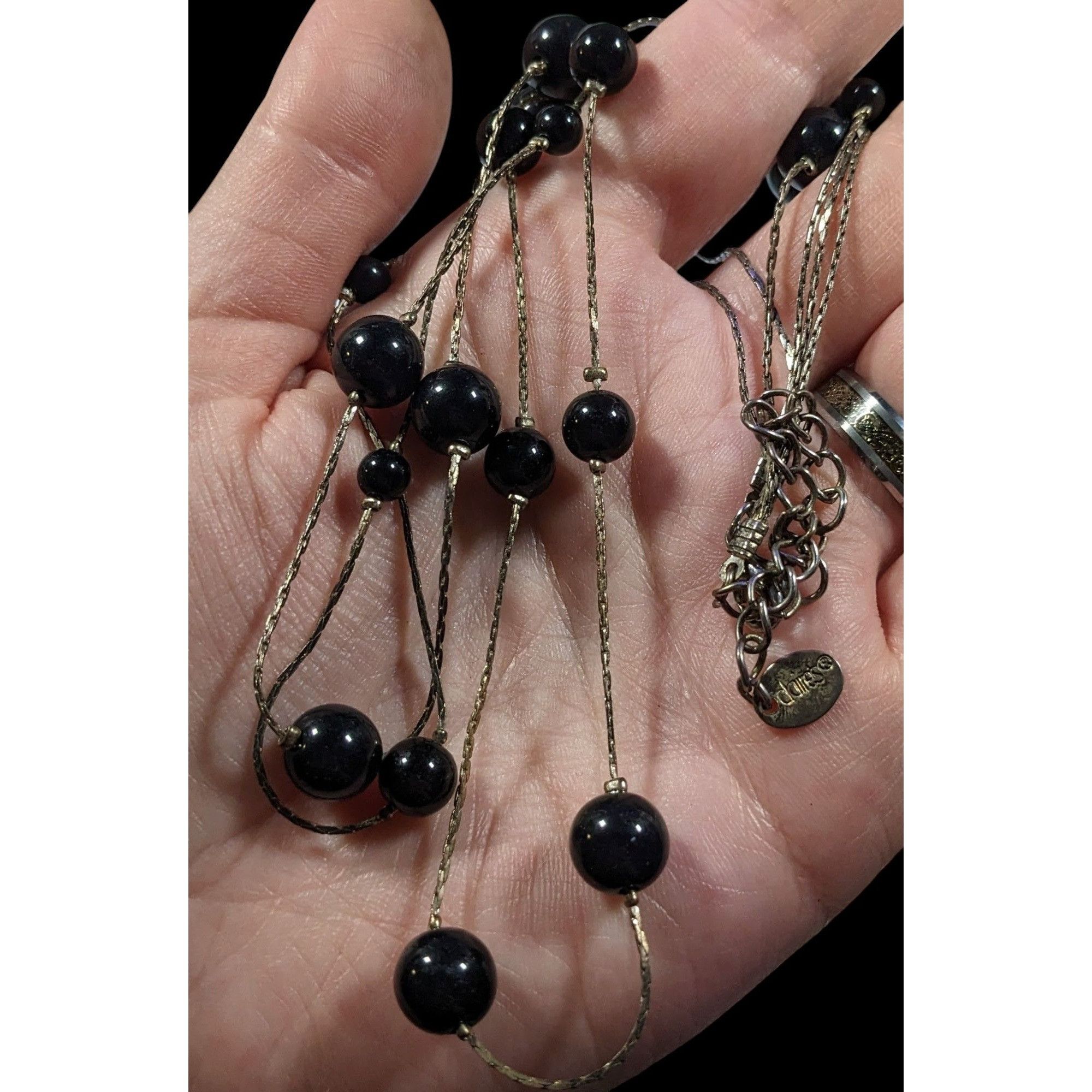 Other Claire's Black And Silver Tone Multilayer Floating Necklace Size ONE SIZE - 6 Thumbnail