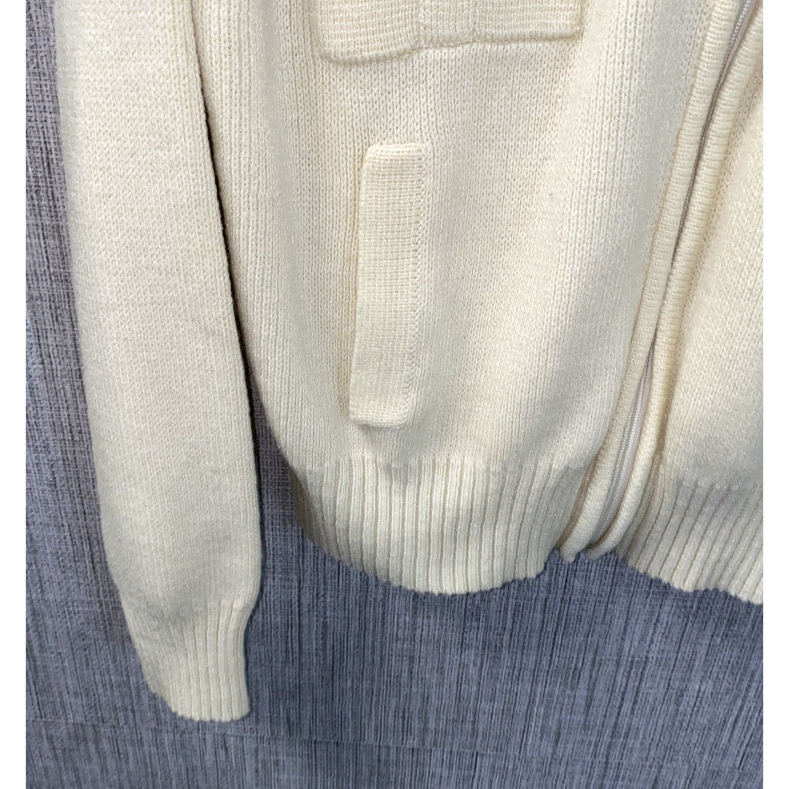 Vintage Spiegel Sweater Full Zip Mens L Beige Acrylic/Nylon Size US L / EU 52-54 / 3 - 4 Thumbnail