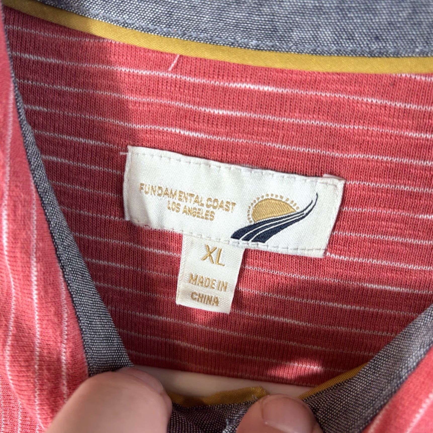 Vintage Fundamental Coast Polo Shirt Mens XL Red Stripe Stretch Golf Casual Size US XL / EU 56 / 4 - 3 Thumbnail