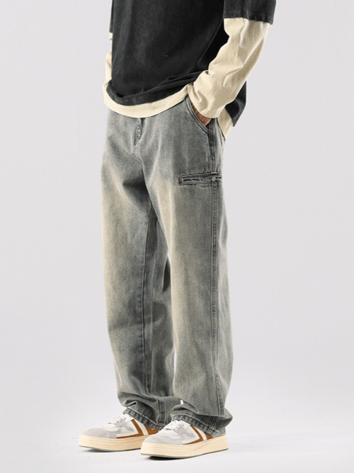 Japanese Brand × Jean American high street trend washed distressed jeans Size US 32 / EU 48 - 1 Thumbnail