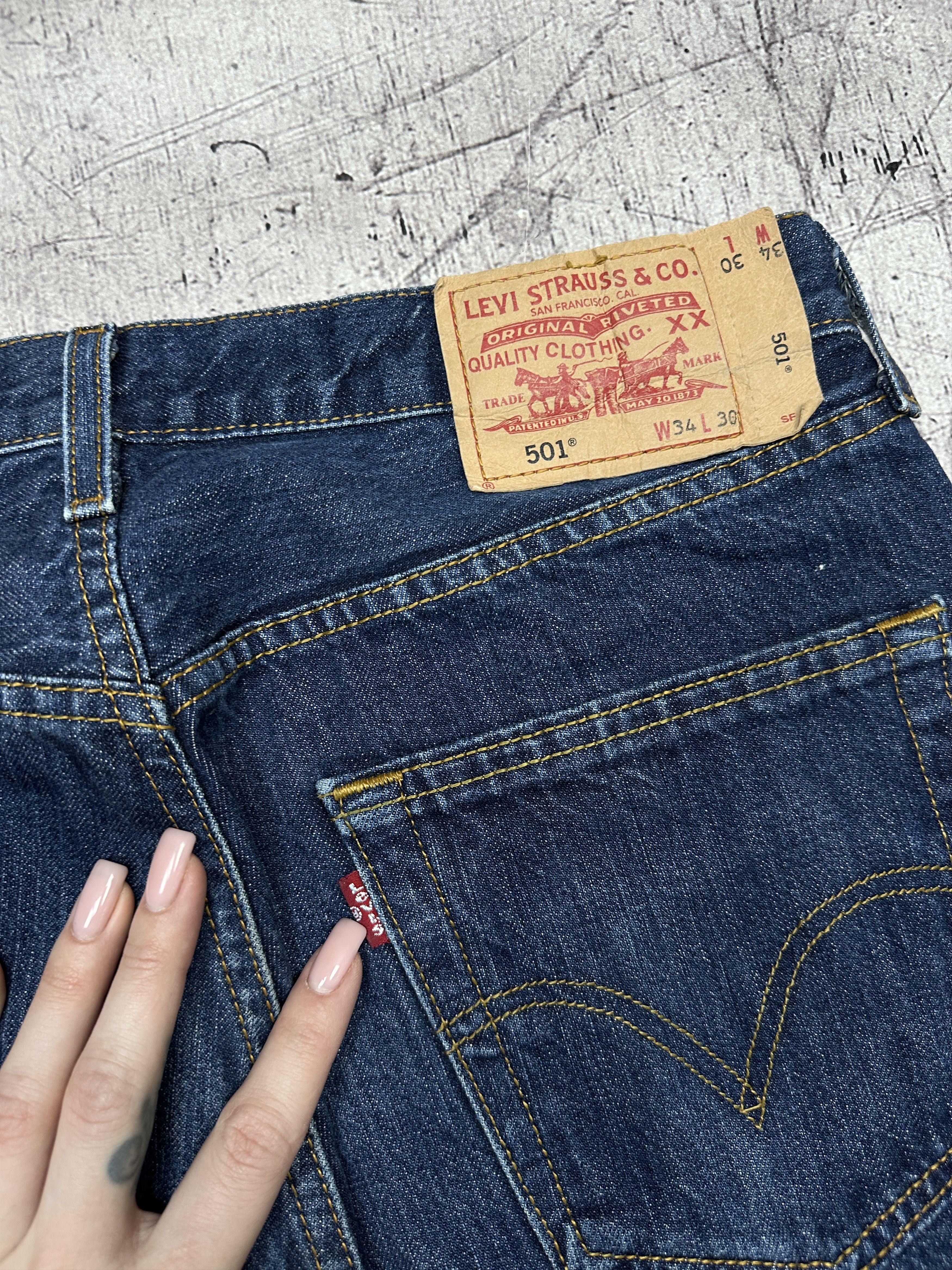 Levi's Levi's 501 Mens Denim Pants Jeans Size 34 x 30 Size US 34 / EU 50 - 3 Thumbnail