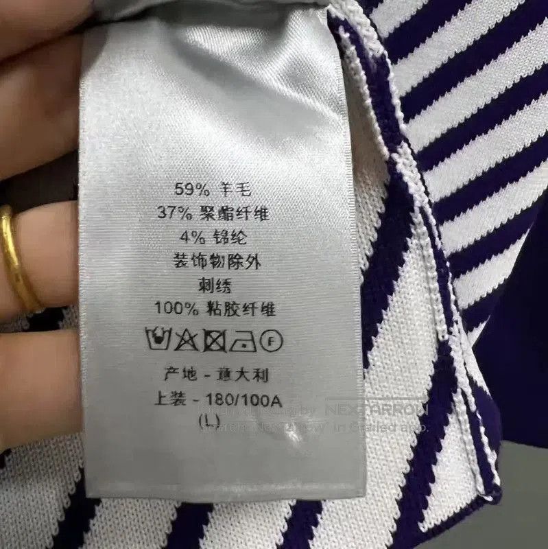Dior Dior Multicolor Cotton Striped Jacket . Size L / US 10 / IT 46 - 4 Thumbnail