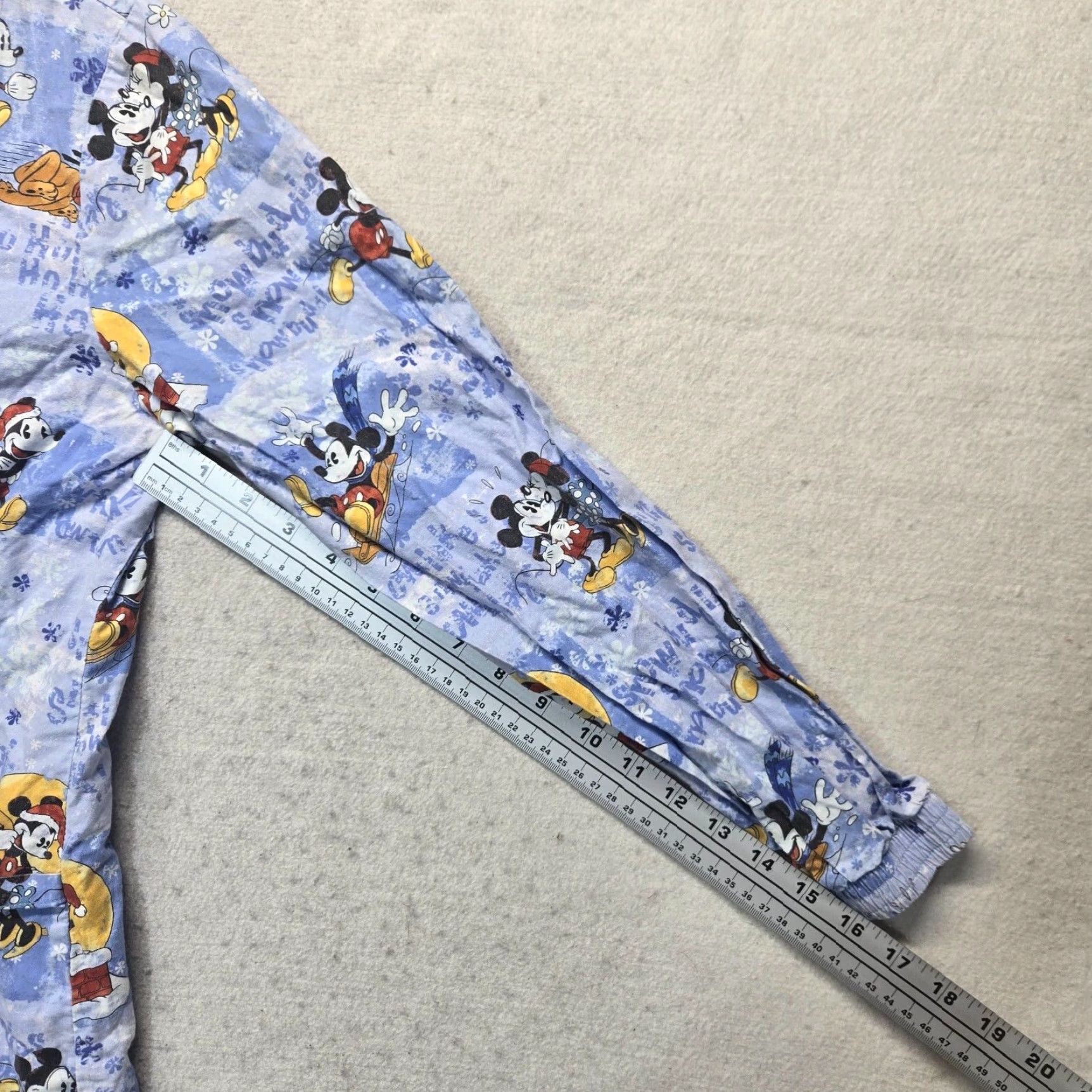 Disney VINTAGE Disney Mickey Mouse Button Up Shirt Adult XS Blue Nursing Scrub Top Nurse Vet Accessories Womens Size US XS / EU 42 / 0 - 7 Thumbnail