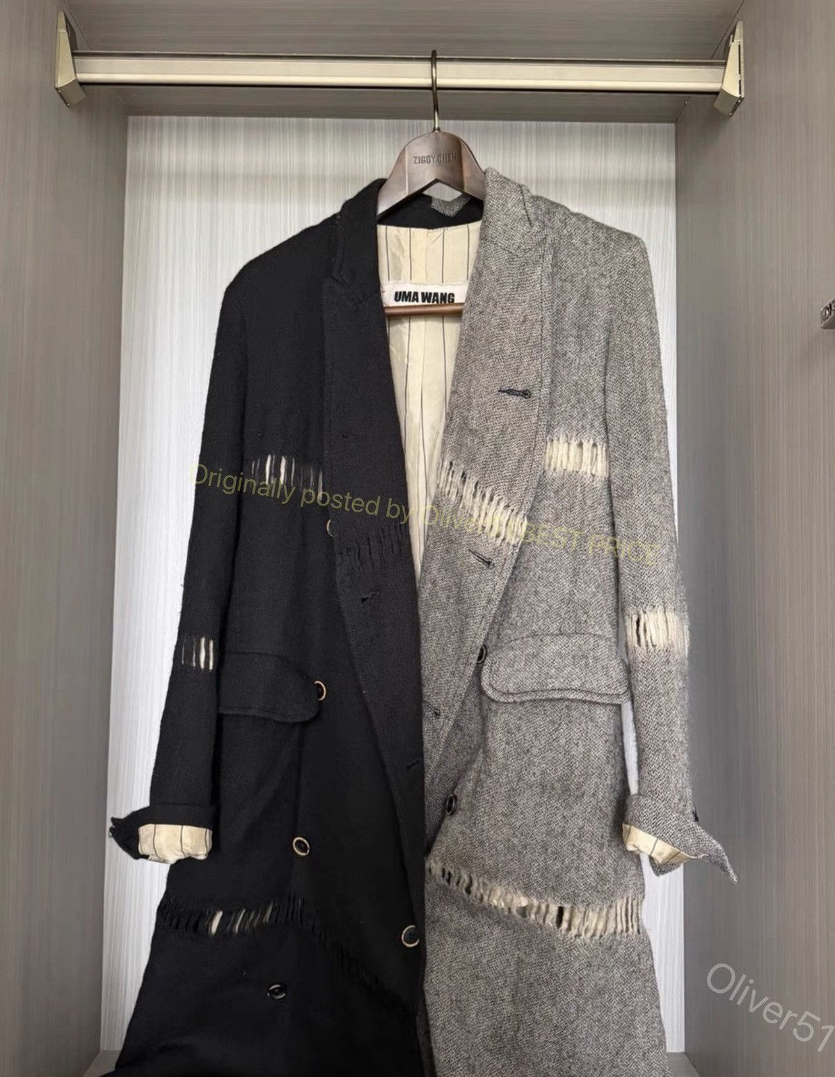 Uma Wang Uma Wang 20AW Cashmere Distressed Coat YYYY17/2610 Size M / US 6-8 / IT 42-44 - 3 Thumbnail