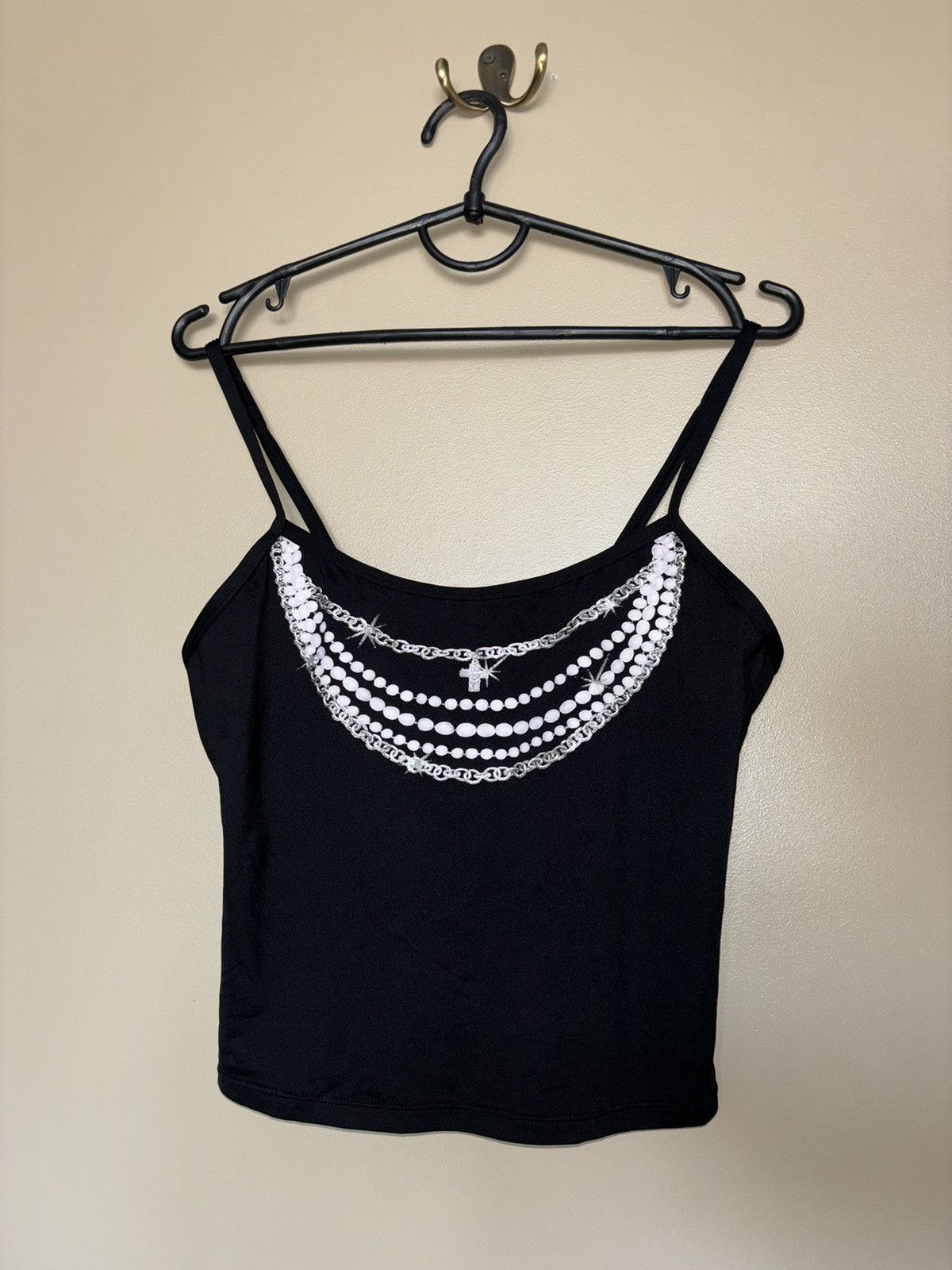 Vintage PRINTED GLAMOUR JEWELRY TANK TOP 2000s Size S / US 4 / IT 40 - 1 Thumbnail