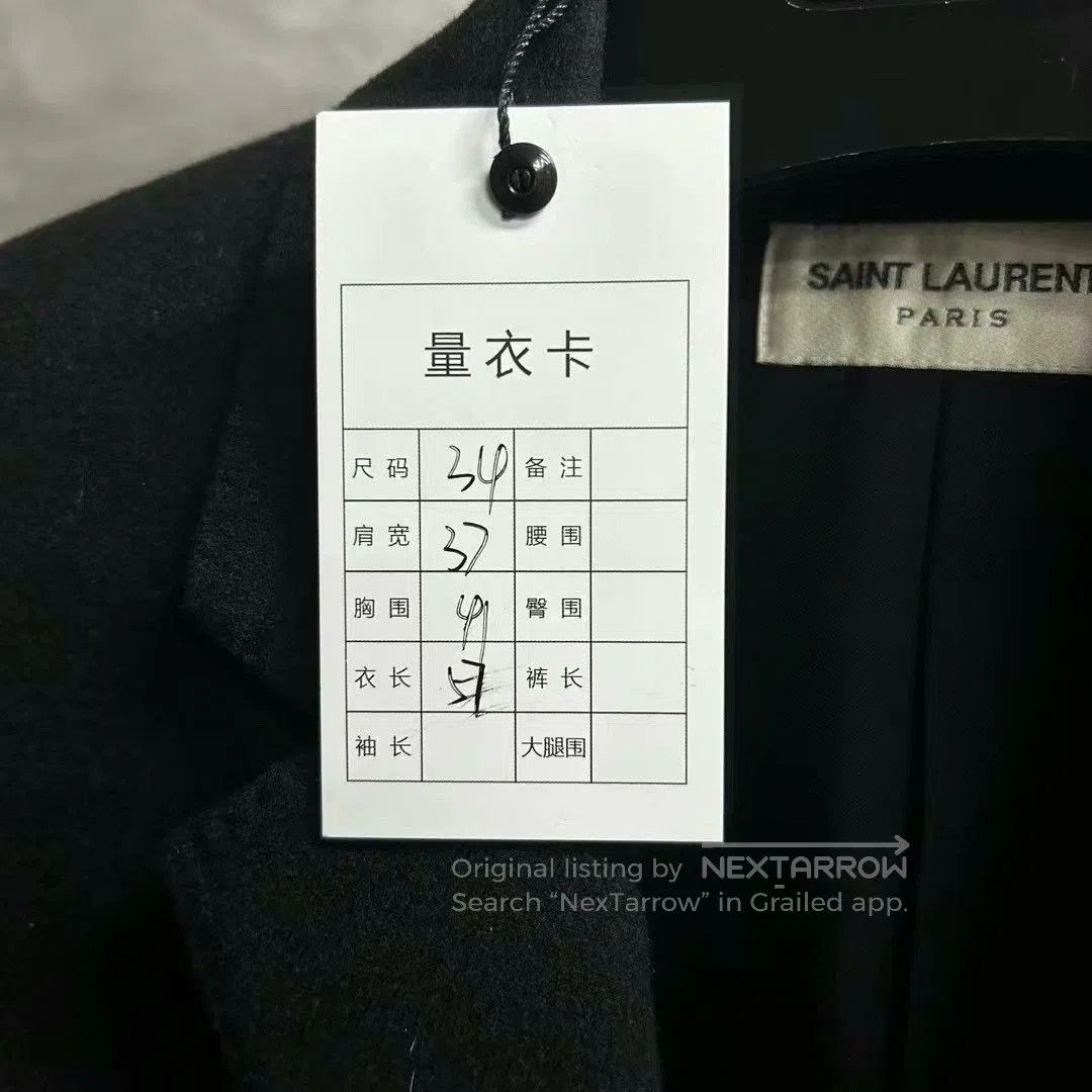 Saint Laurent Paris Saint Laurent Black Wool Logo Blazer. Size US M / EU 48-50 / 2 - 6 Thumbnail